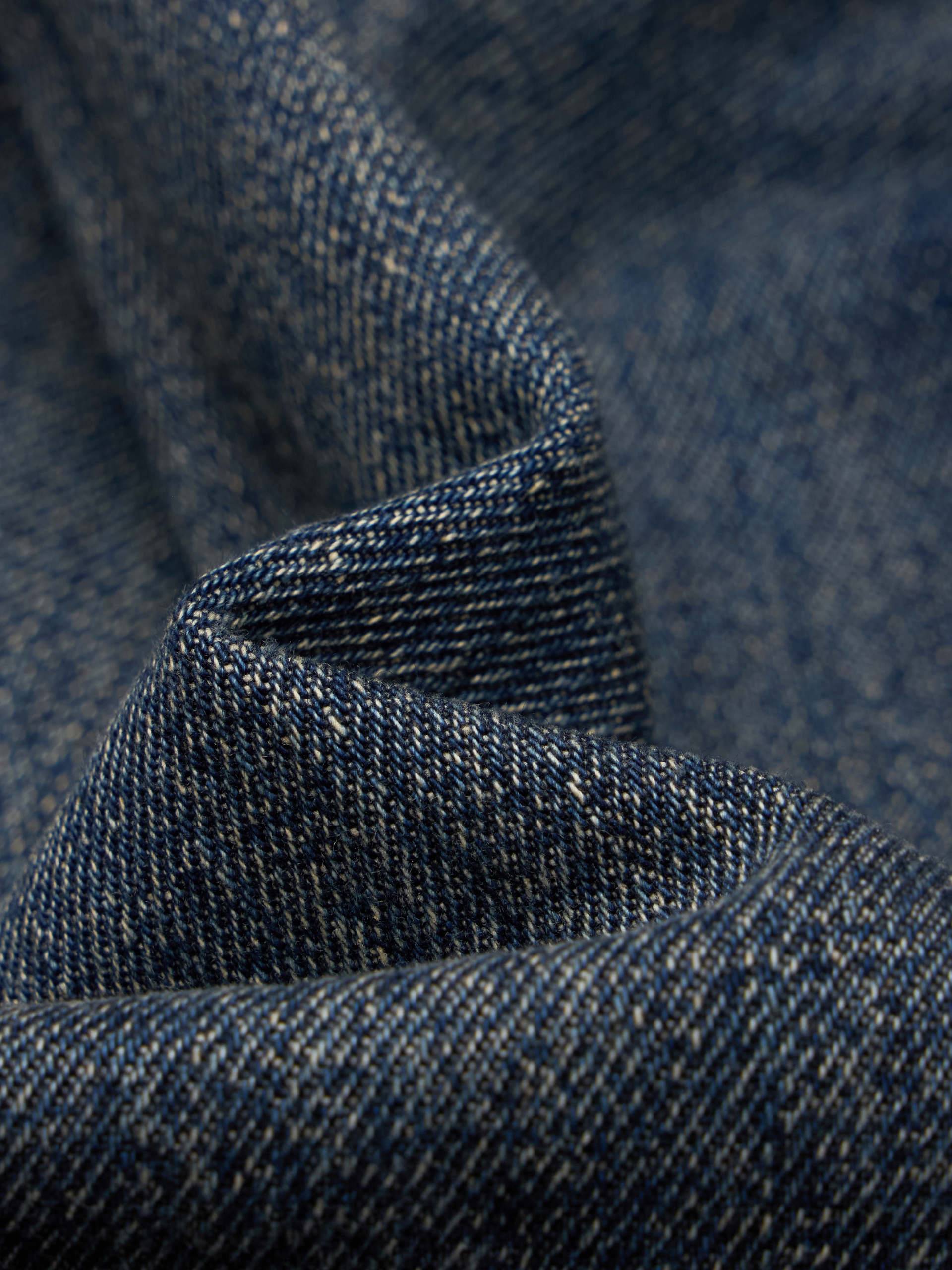Cotton Pleated Blue Jeans
