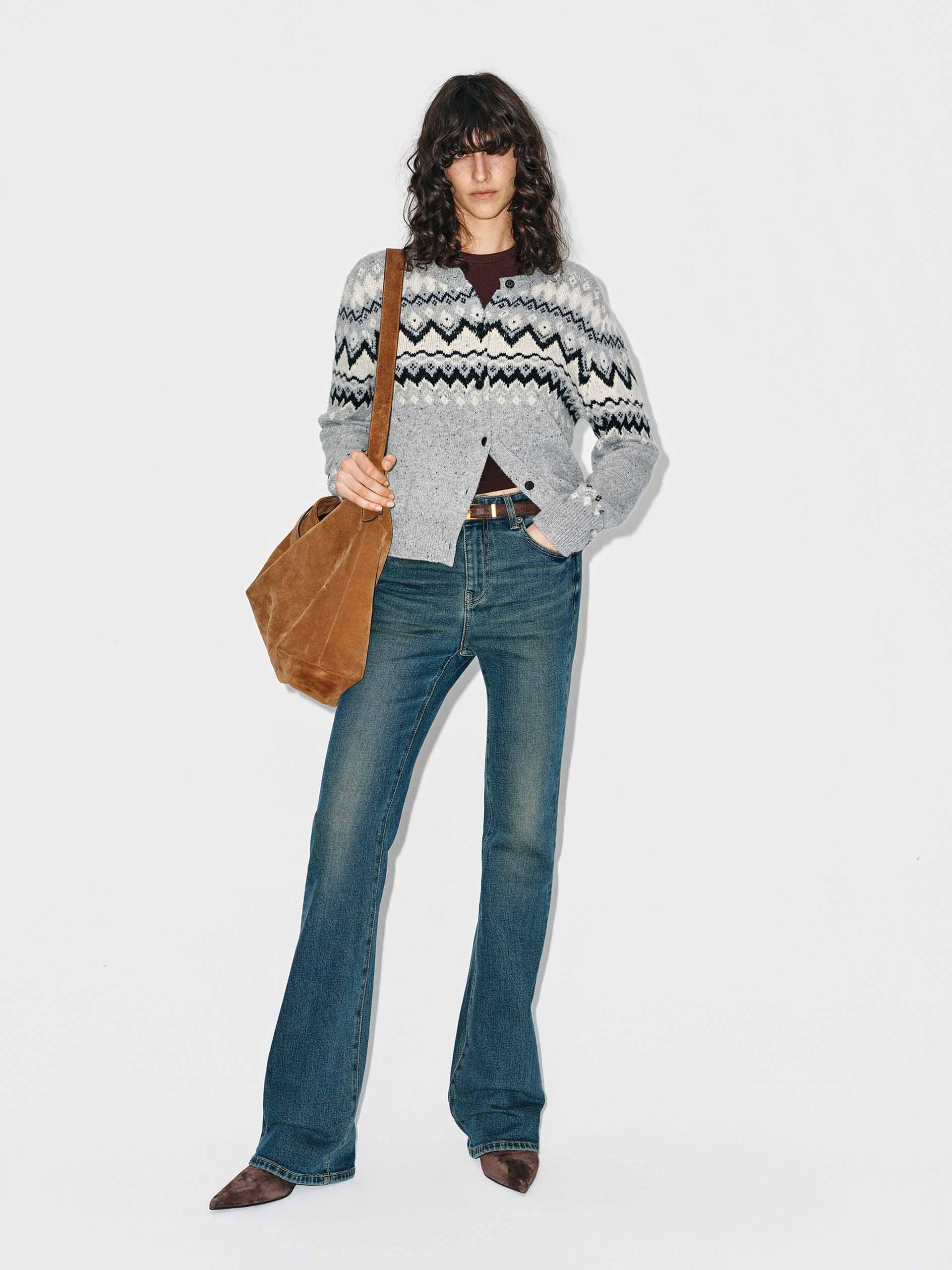 Faded Blue Flared Jeans
