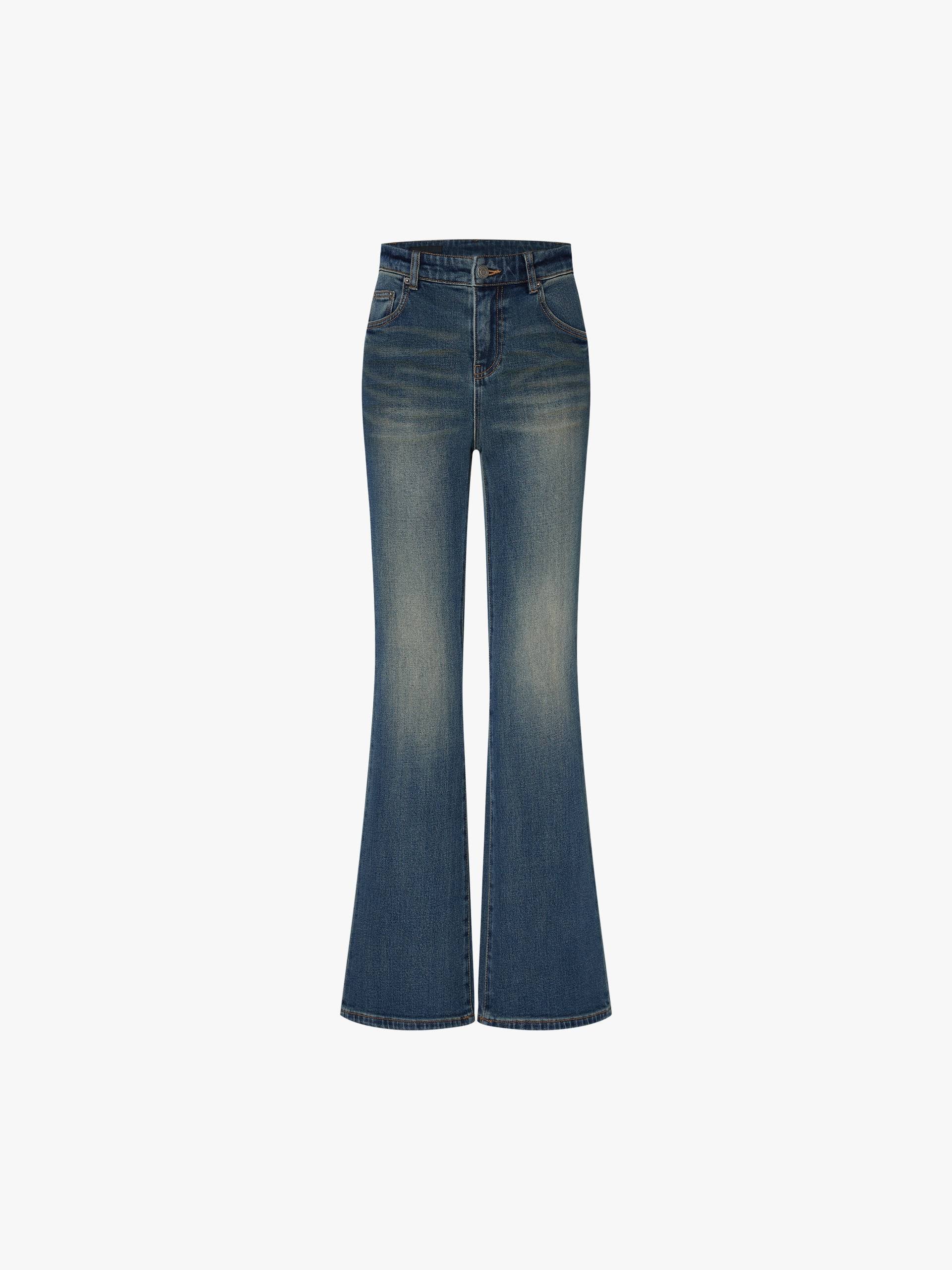 Faded Blue Flared Jeans