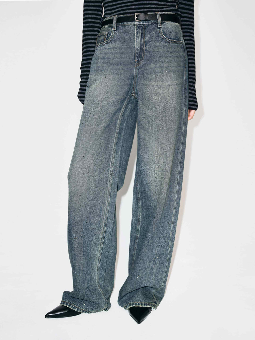 Hotfix Rhinestone Vintage Jeans