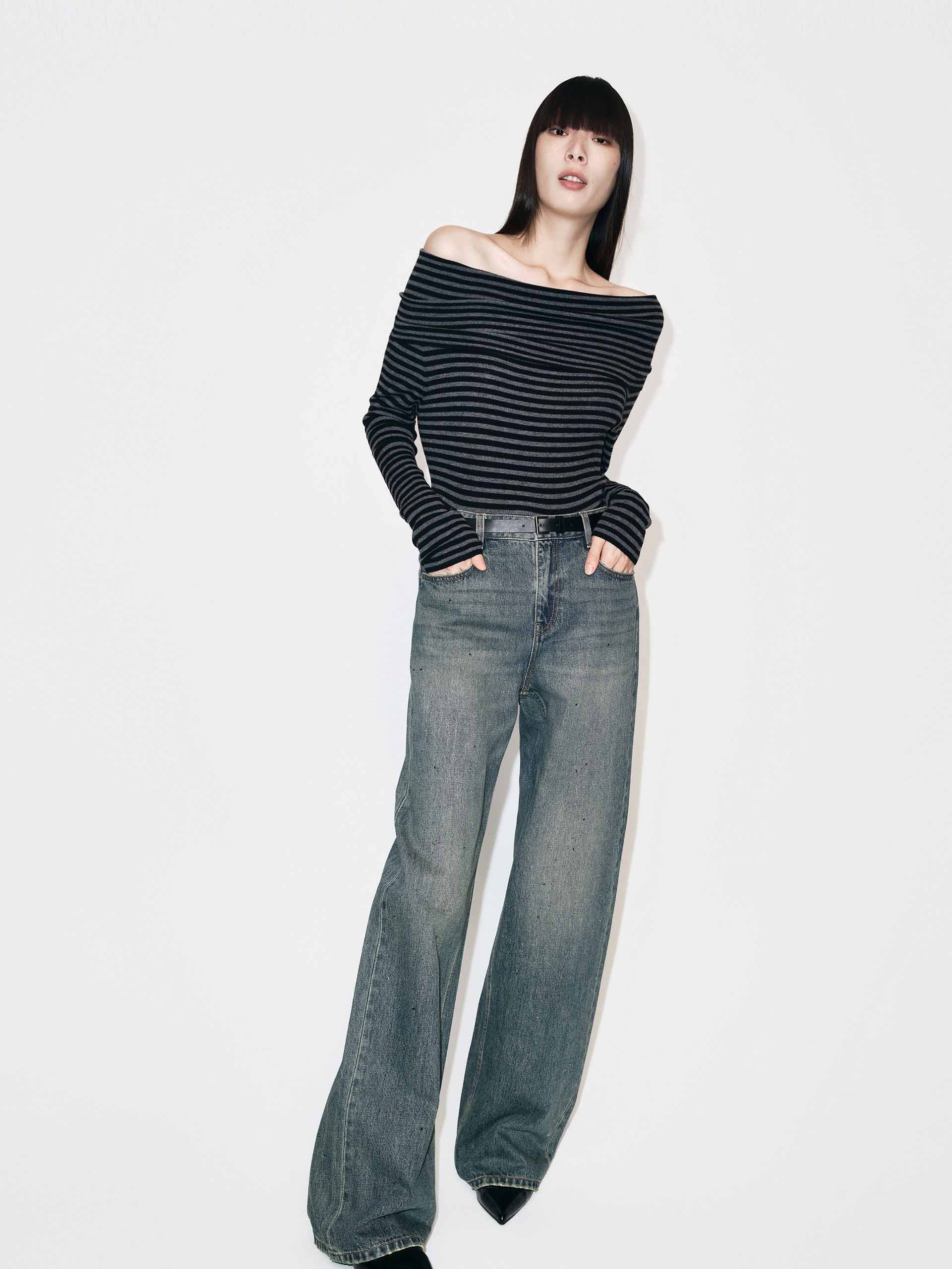 Hotfix Rhinestone Vintage Jeans