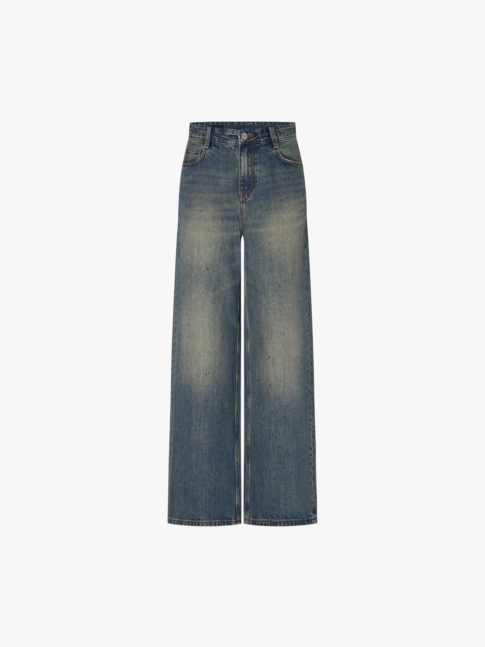 Hotfix Rhinestone Vintage Jeans