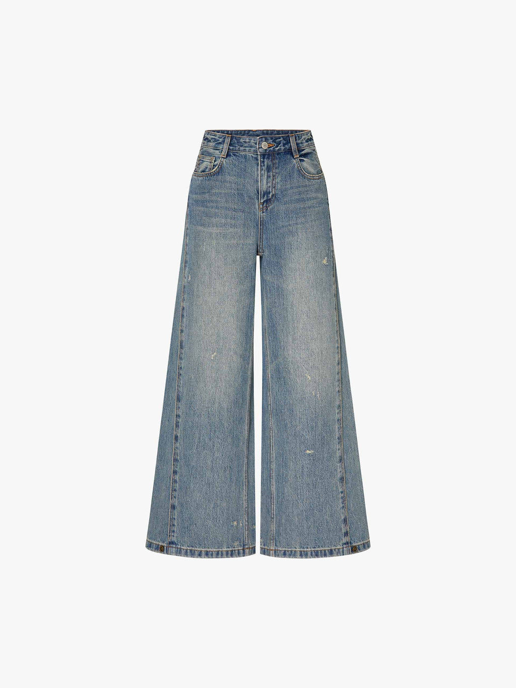 Seams Detail Ripped Jeans