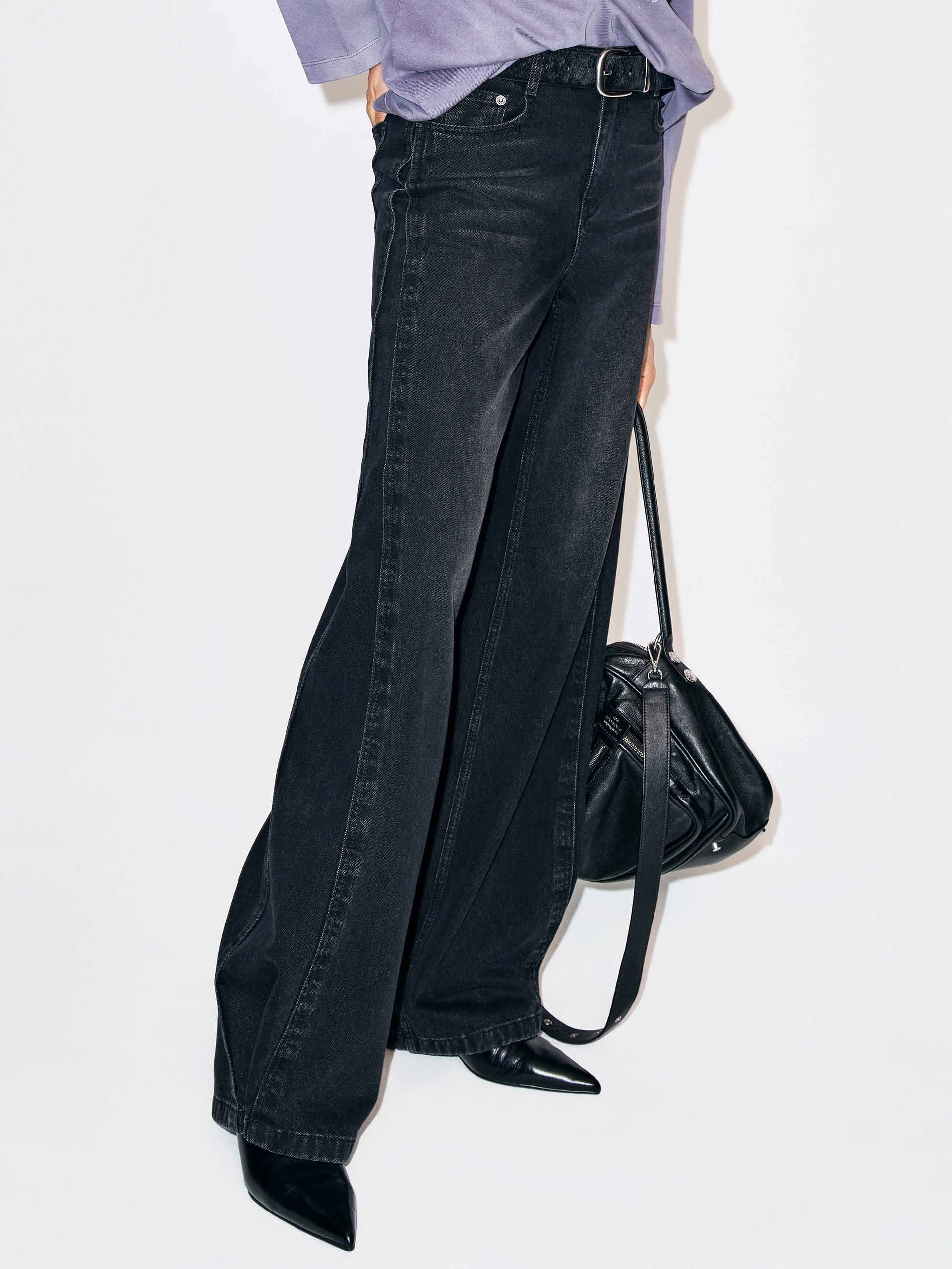 Seams Detail Cotton Jeans