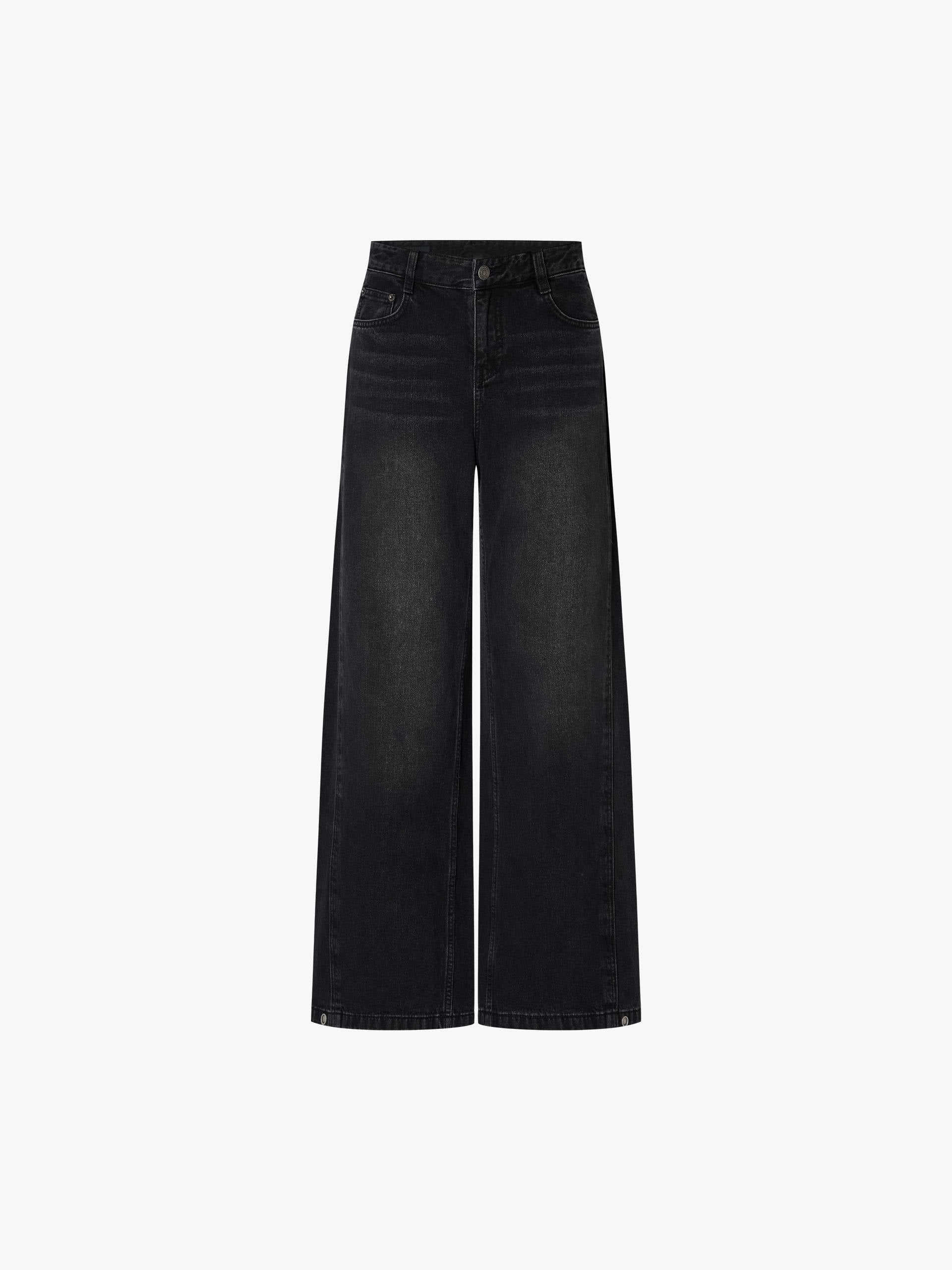 Seams Detail Cotton Jeans