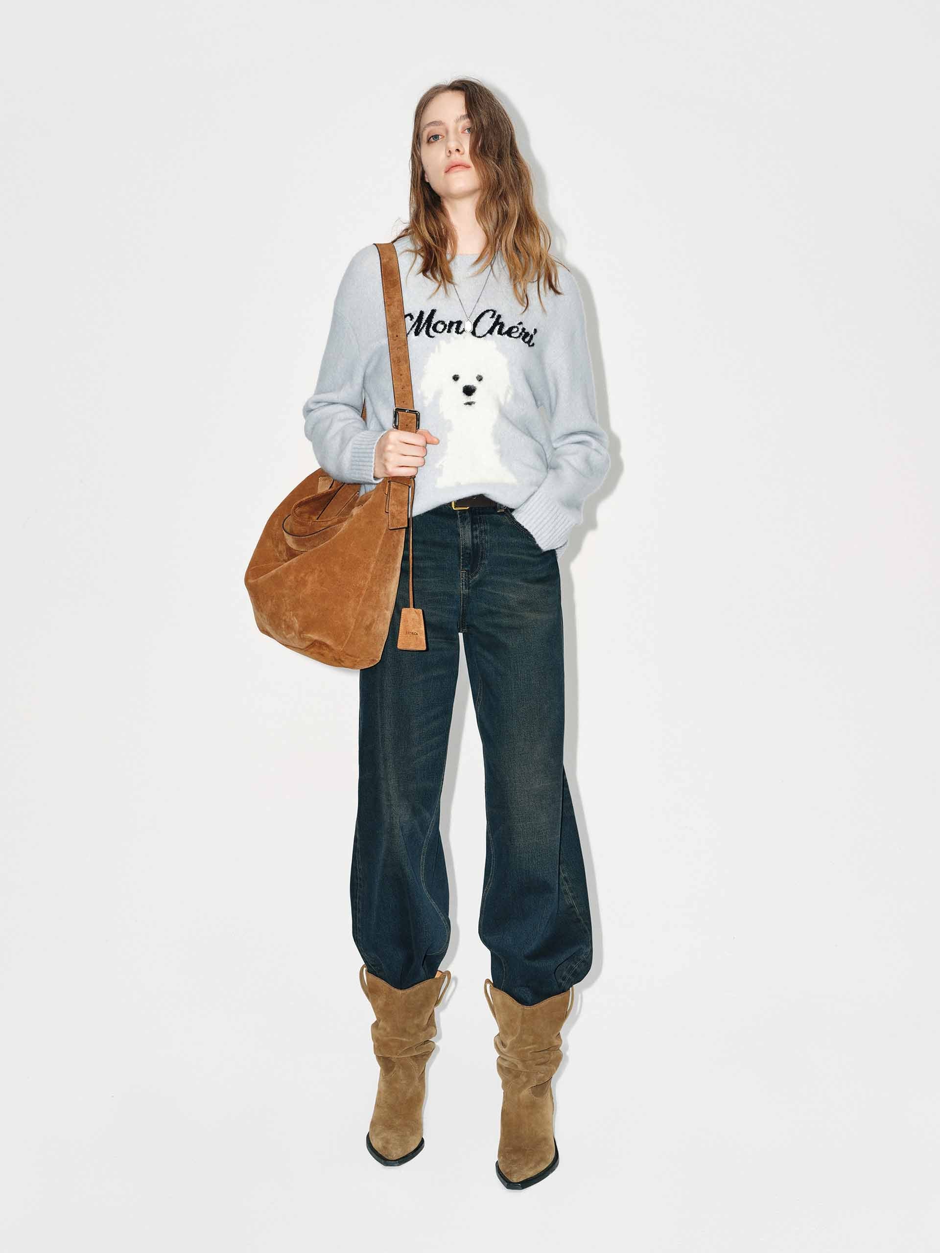 Straight Faded Blue Jeans