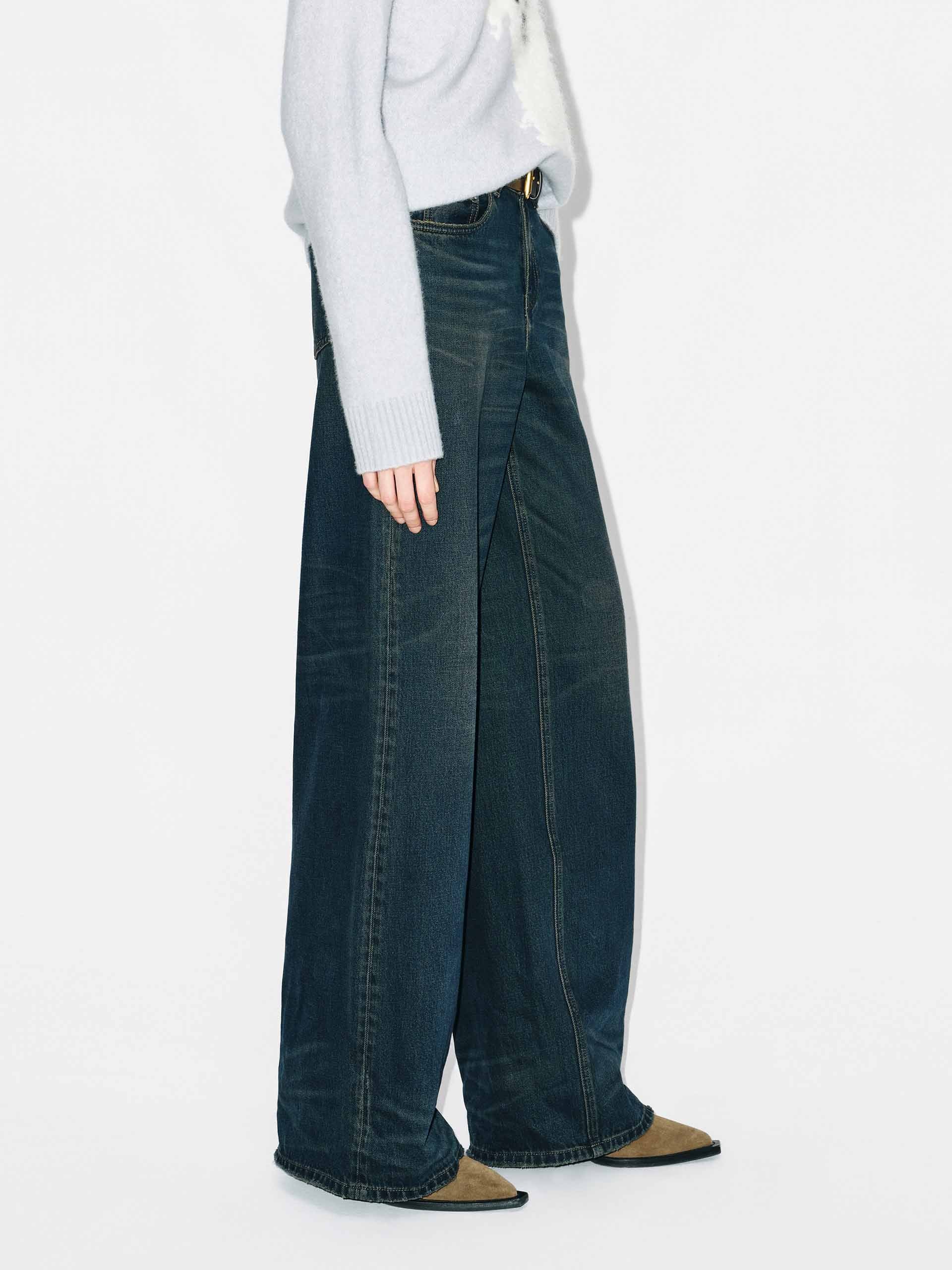 Straight Faded Blue Jeans