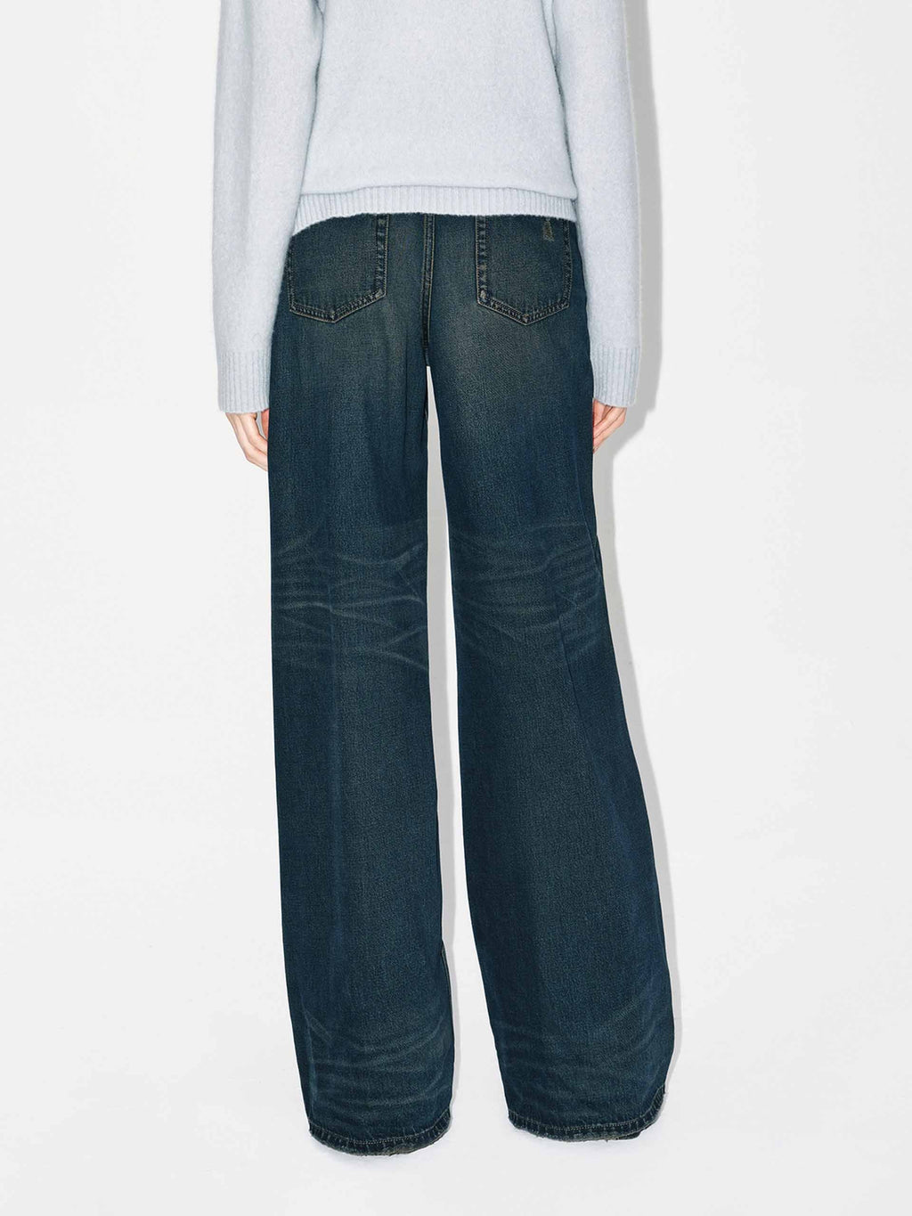 Straight Faded Blue Jeans