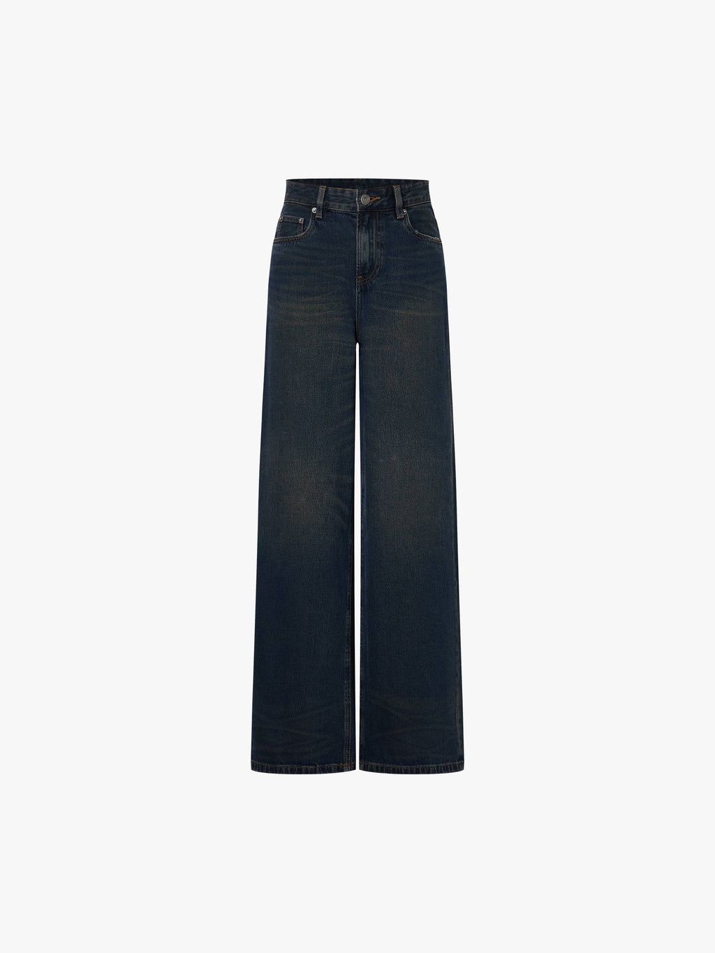 Straight Faded Blue Jeans