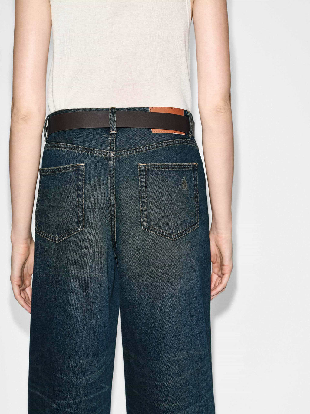 Straight Faded Blue Jeans