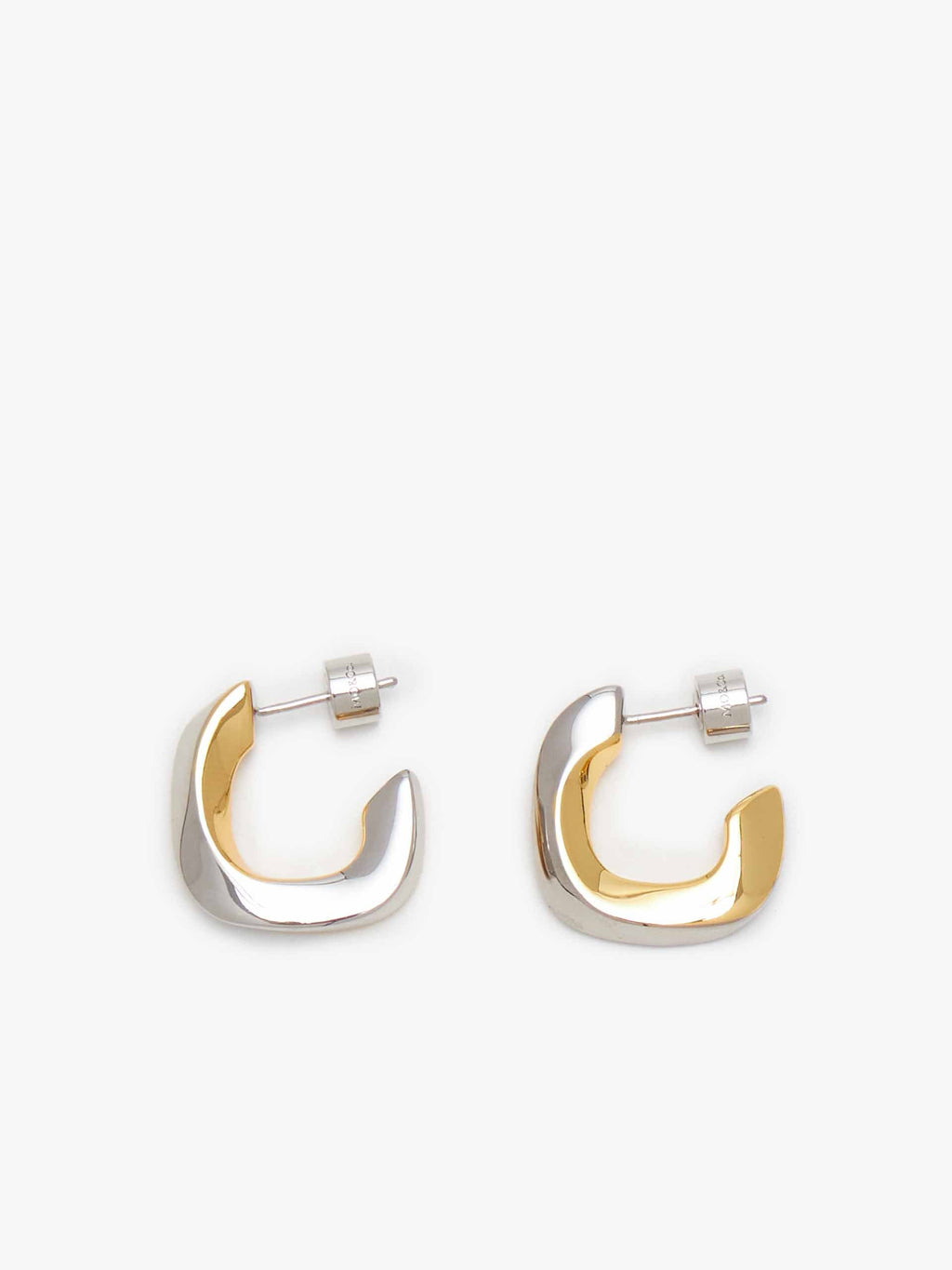 Two-tone Geometric Hoop Earrings