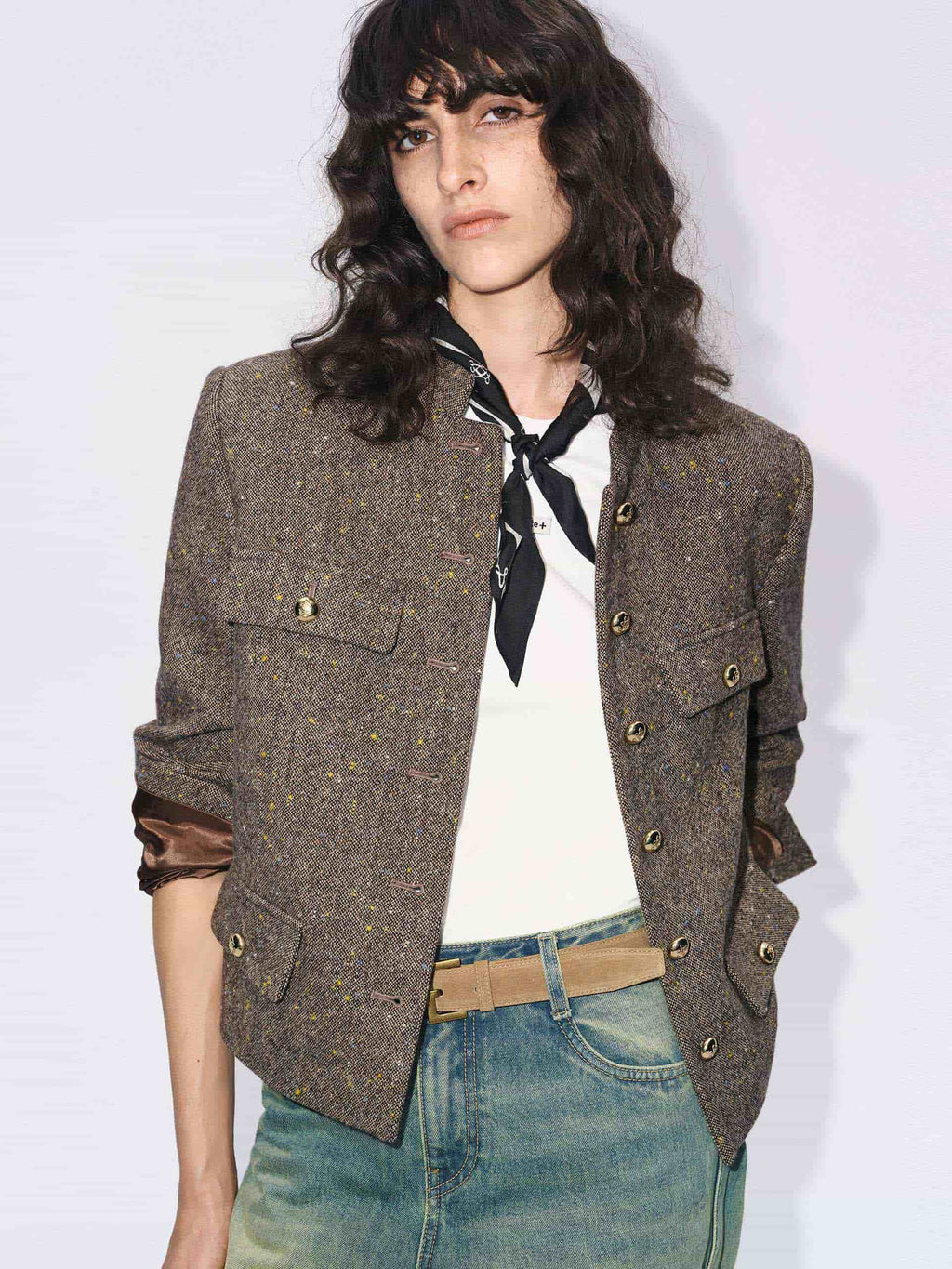 Donegal Tweed Button Jacket