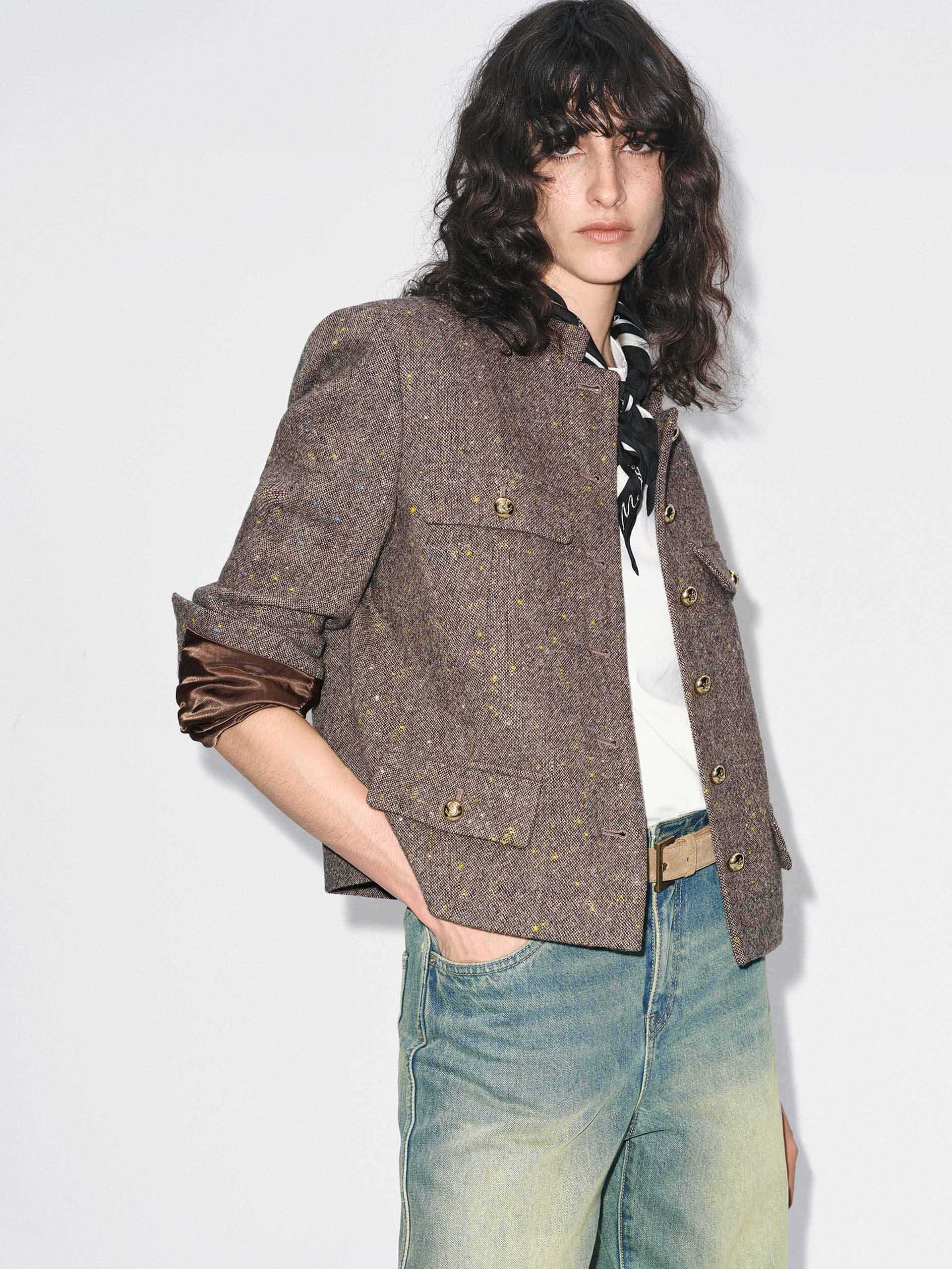Donegal Tweed Button Jacket
