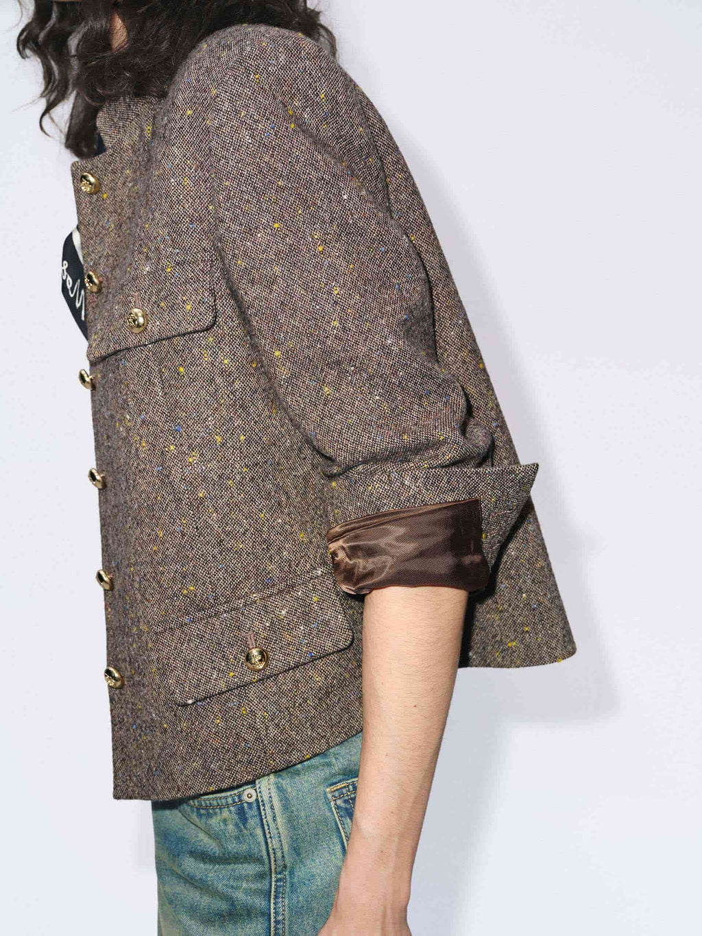 Donegal Tweed Button Jacket