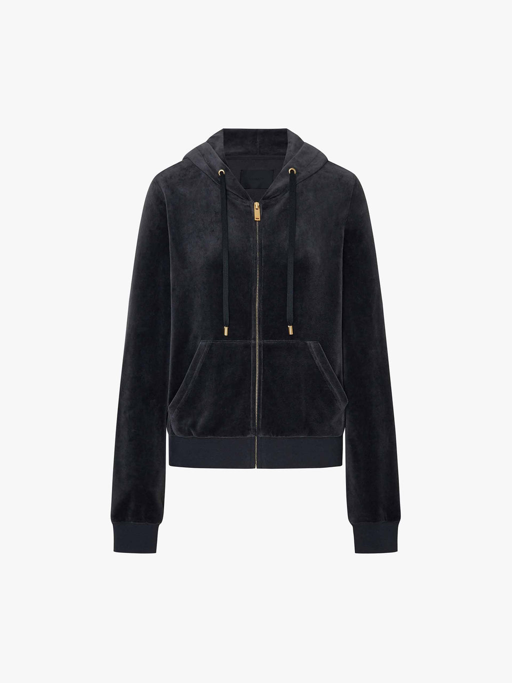 Velvet Drawstring Hooded Jacket