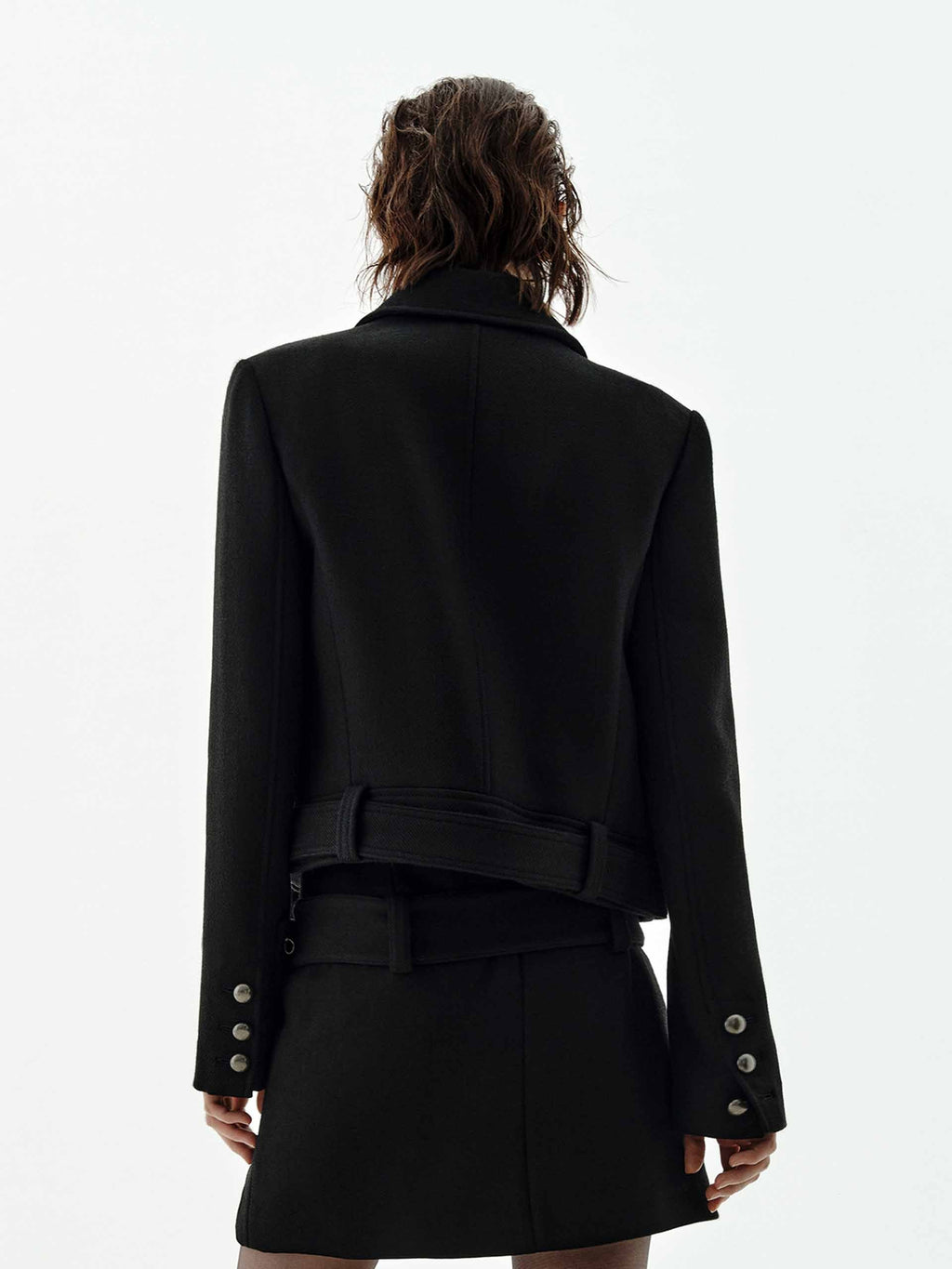 Cropped Wool Blend Jacket