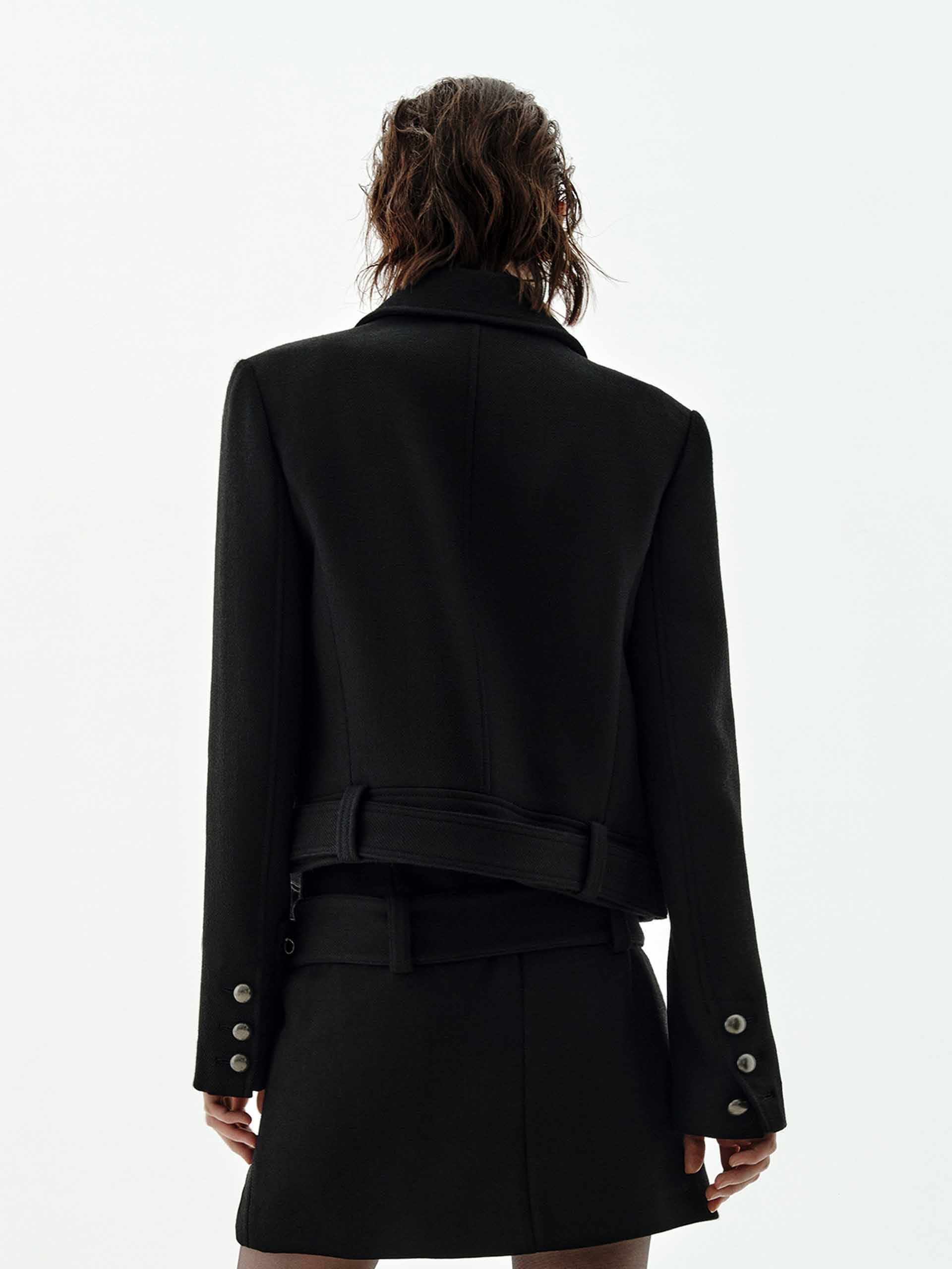 Cropped Wool Blend Jacket