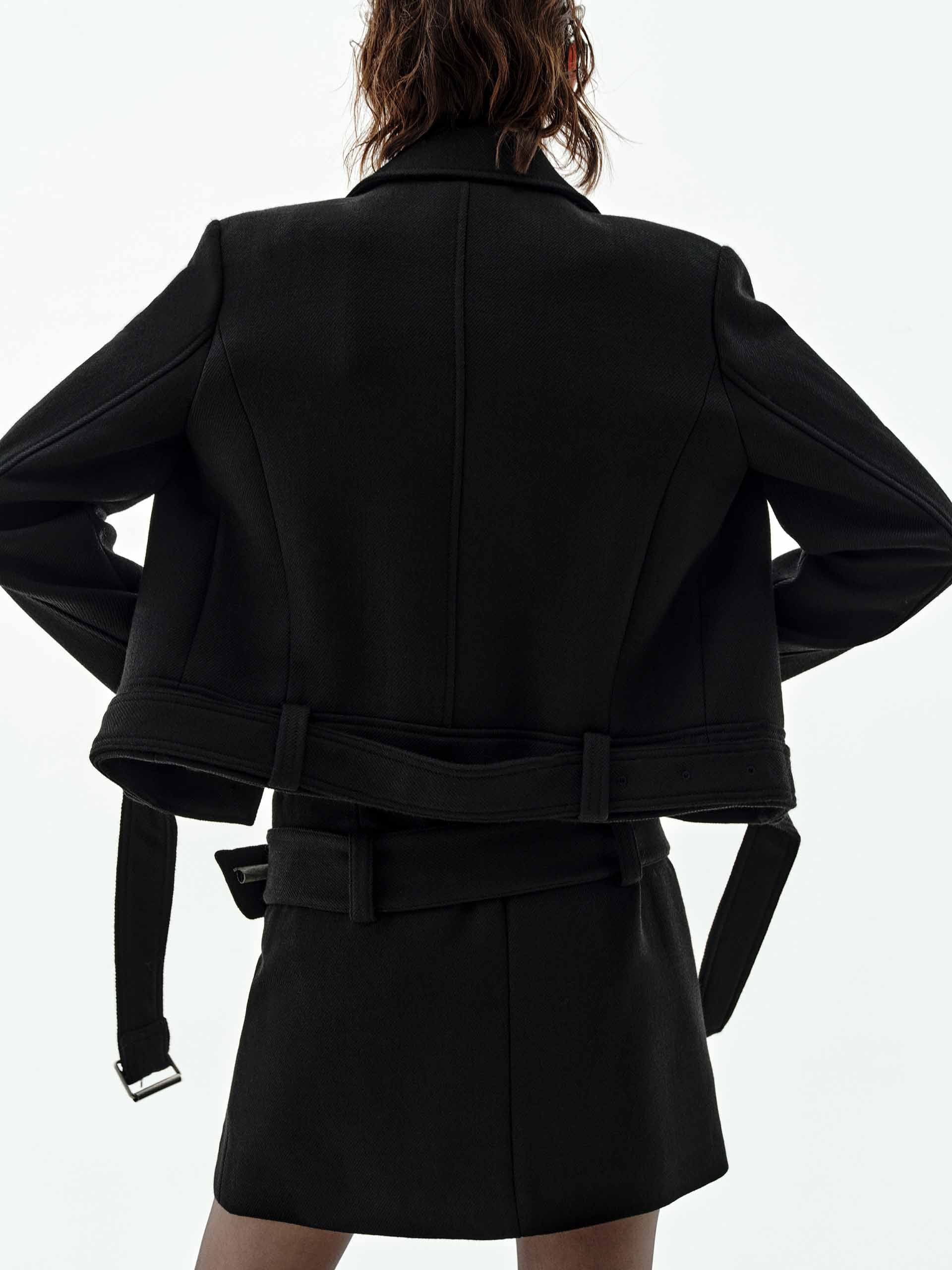 Cropped Wool Blend Jacket