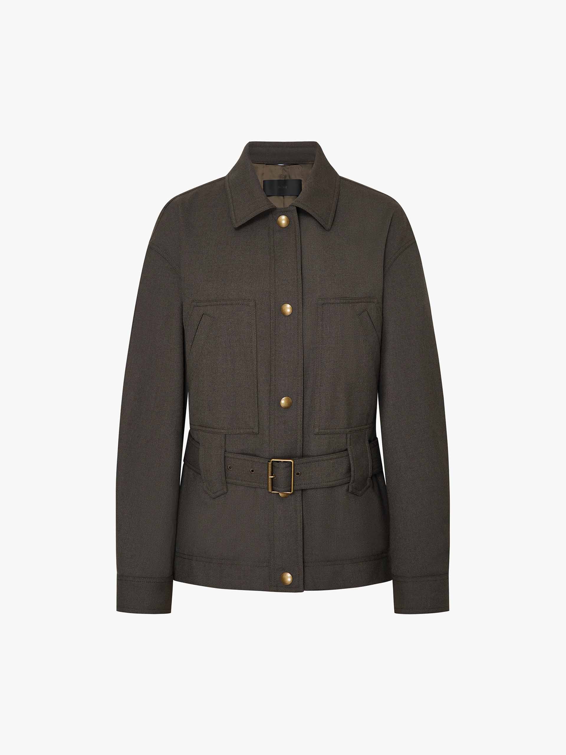 With Belt Wool Jacket