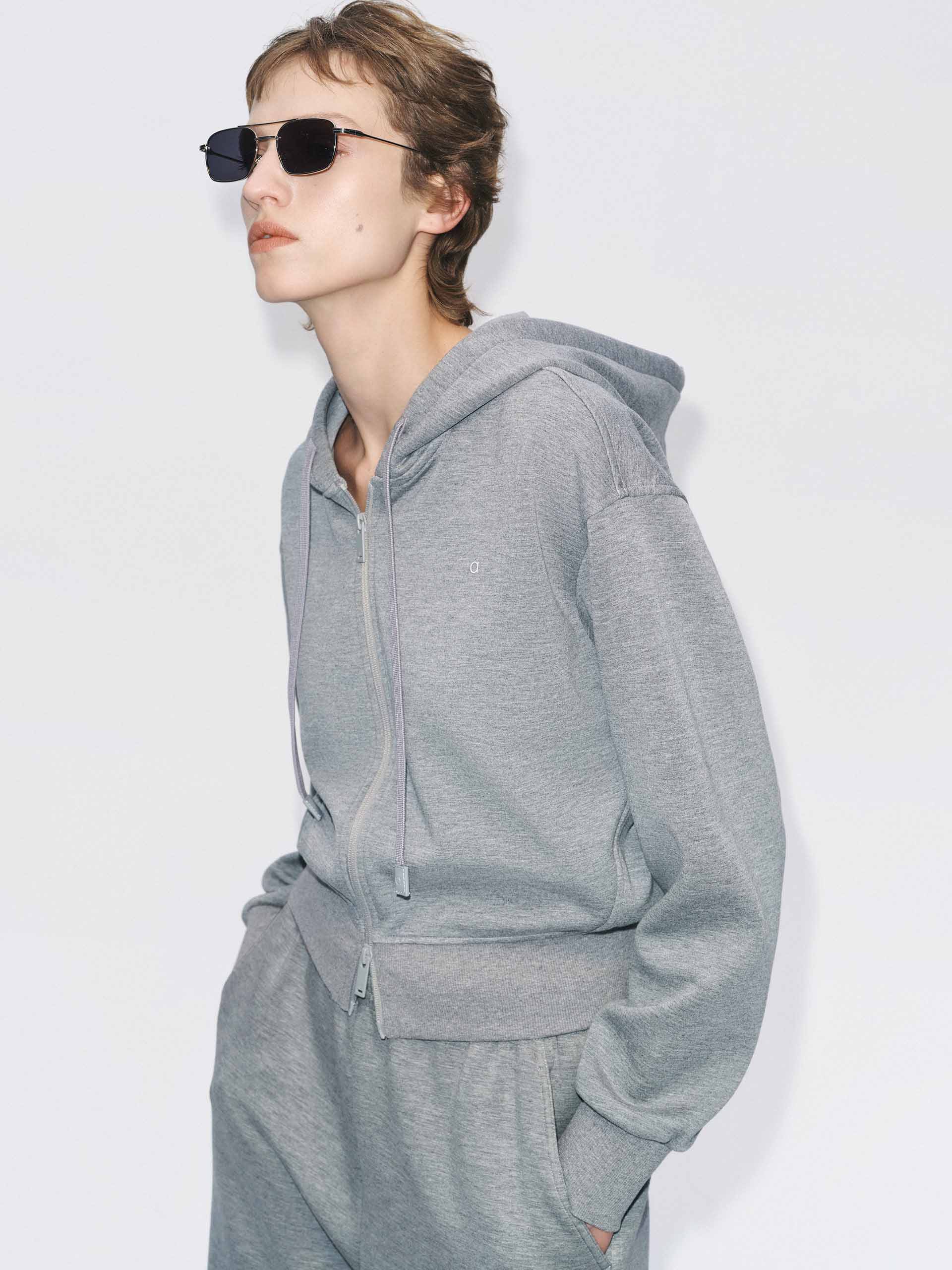 Drawstring Hooded Active Jacket