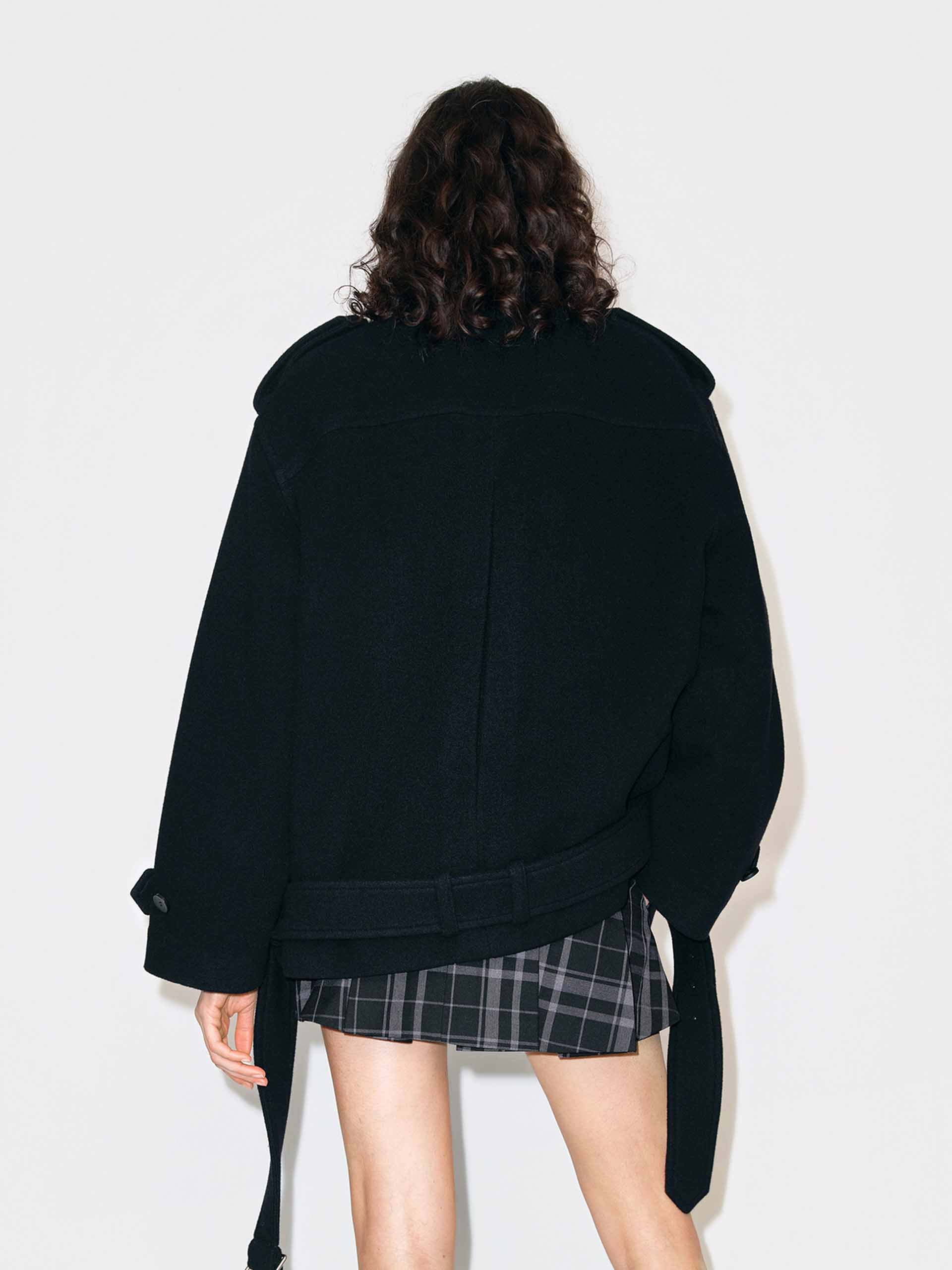 Wool Cashmere Lapel Jacket