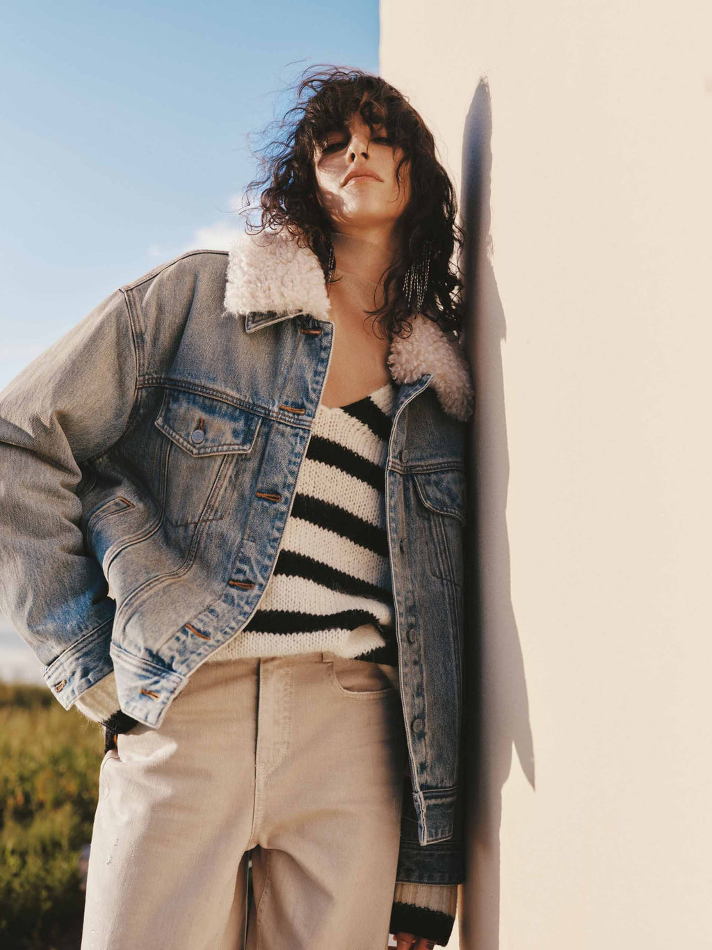 Fur Collar Denim Jacket