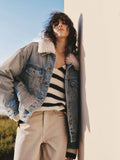 Fur Collar Denim Jacket