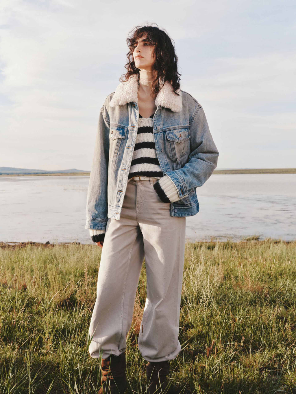Fur Collar Denim Jacket