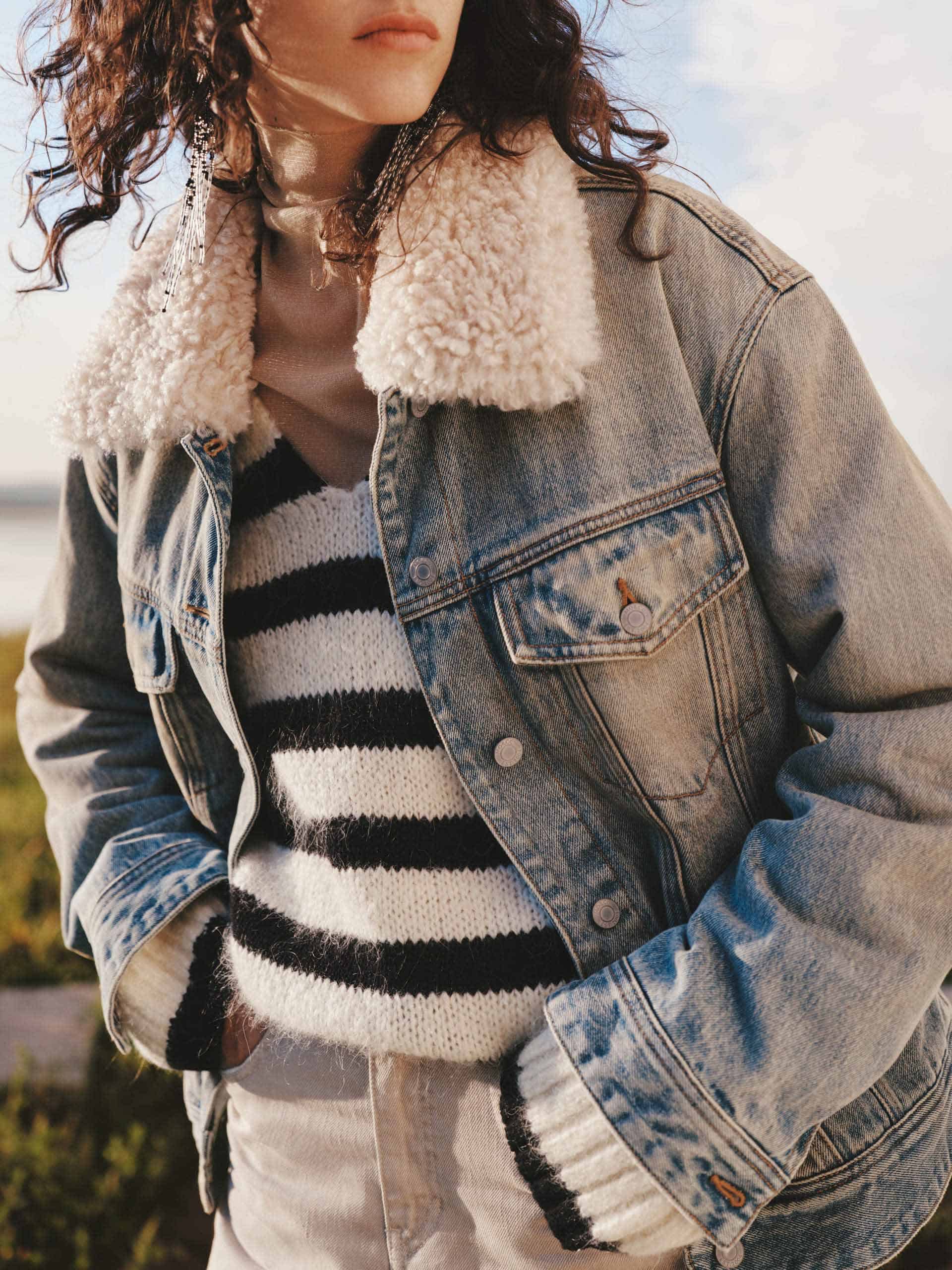 Fur Collar Denim Jacket