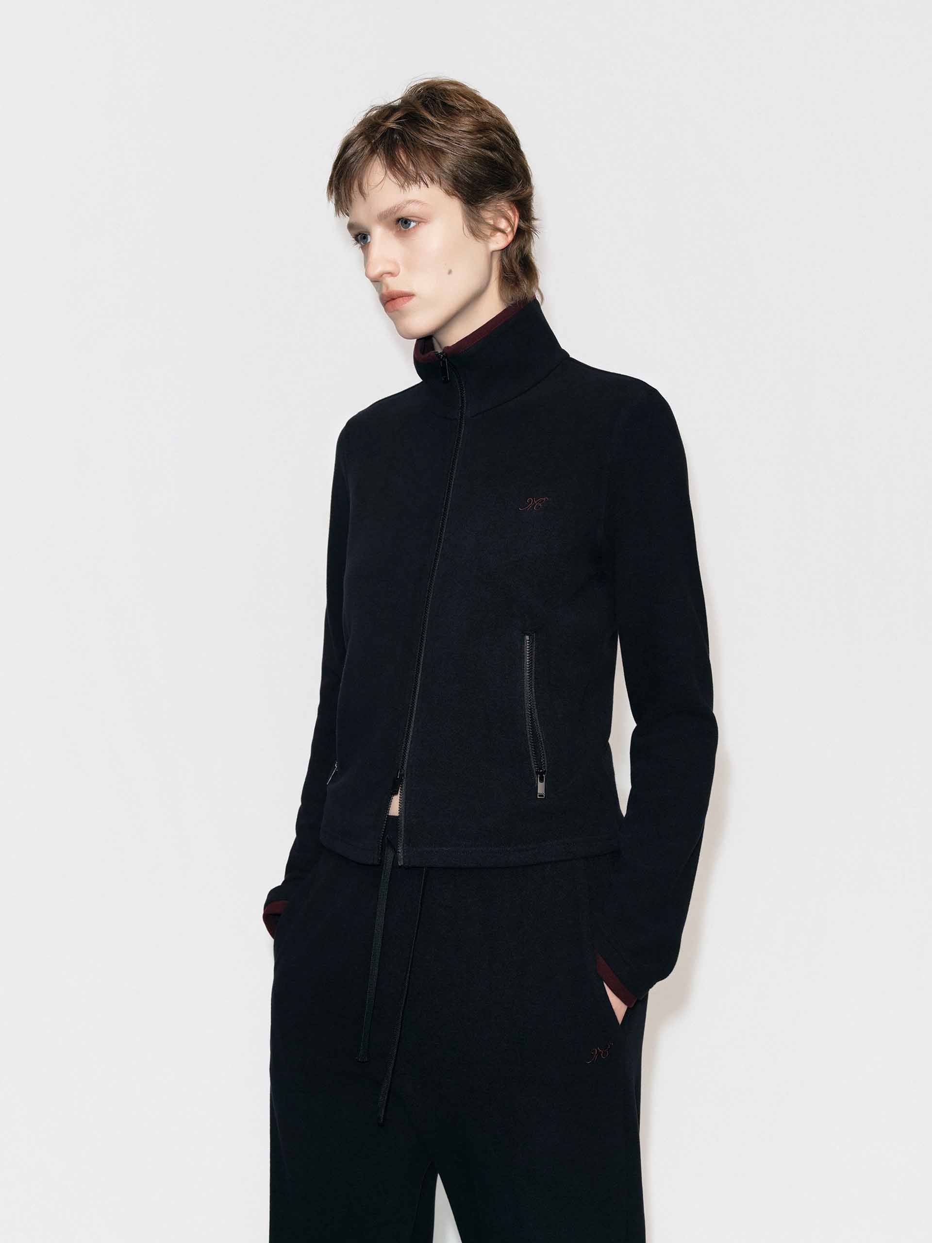 Black Two-way Zip Jacket