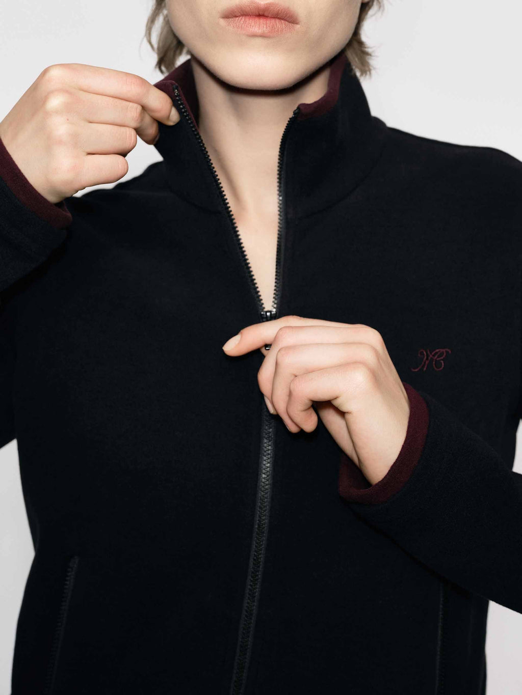 Black Two-way Zip Jacket