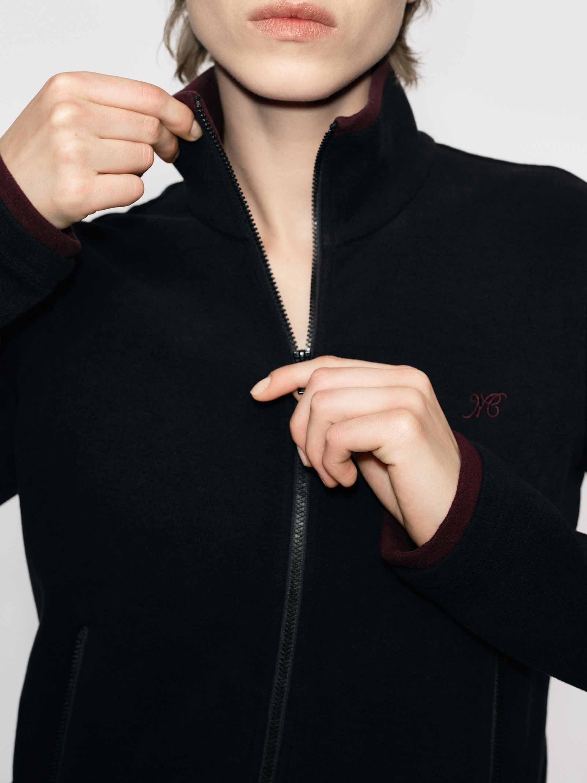 Black Two-way Zip Jacket