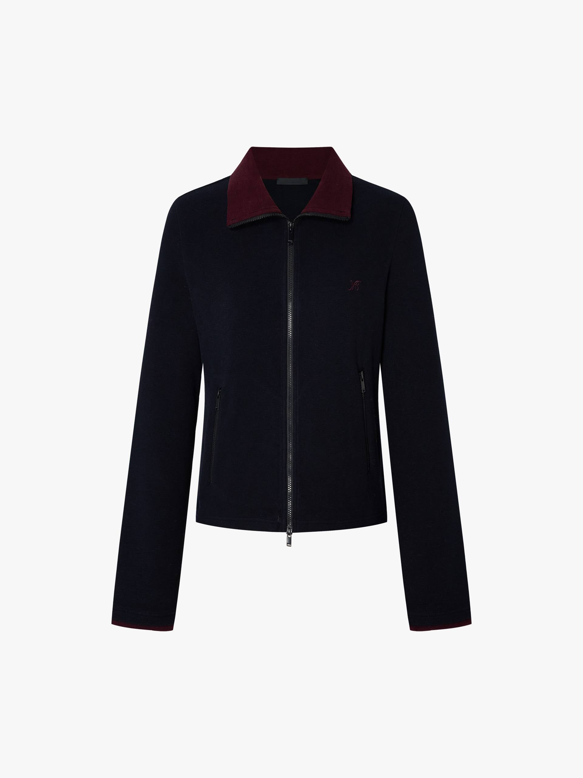 Black Two-way Zip Jacket