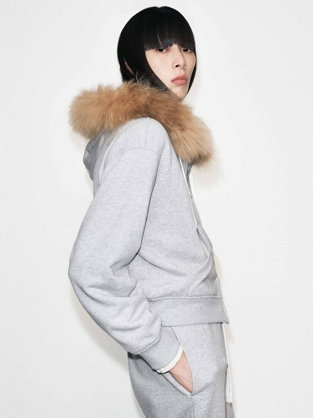 Fur Collar Hooded Jacket