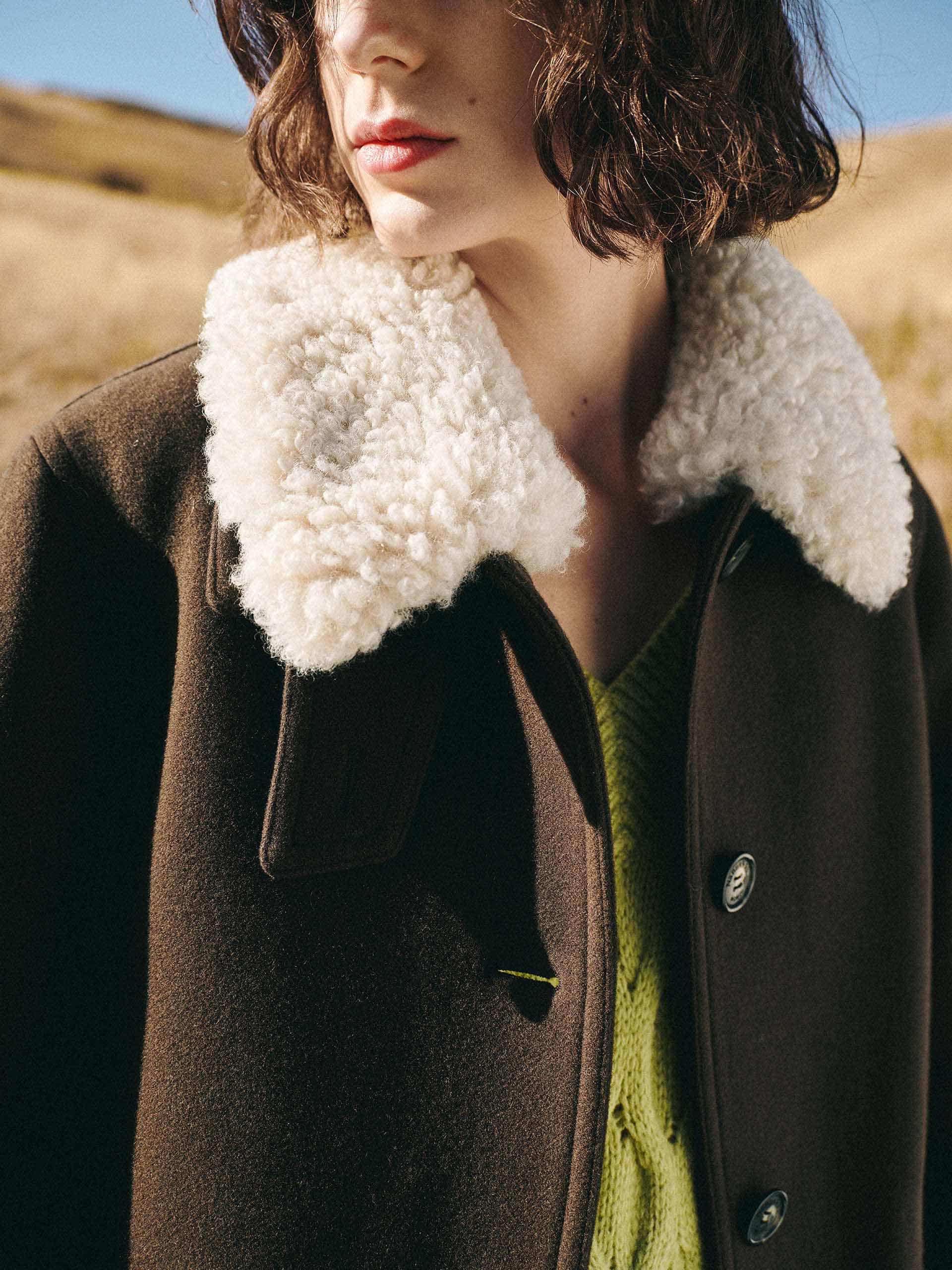Detachable Fur Collar Overcoat