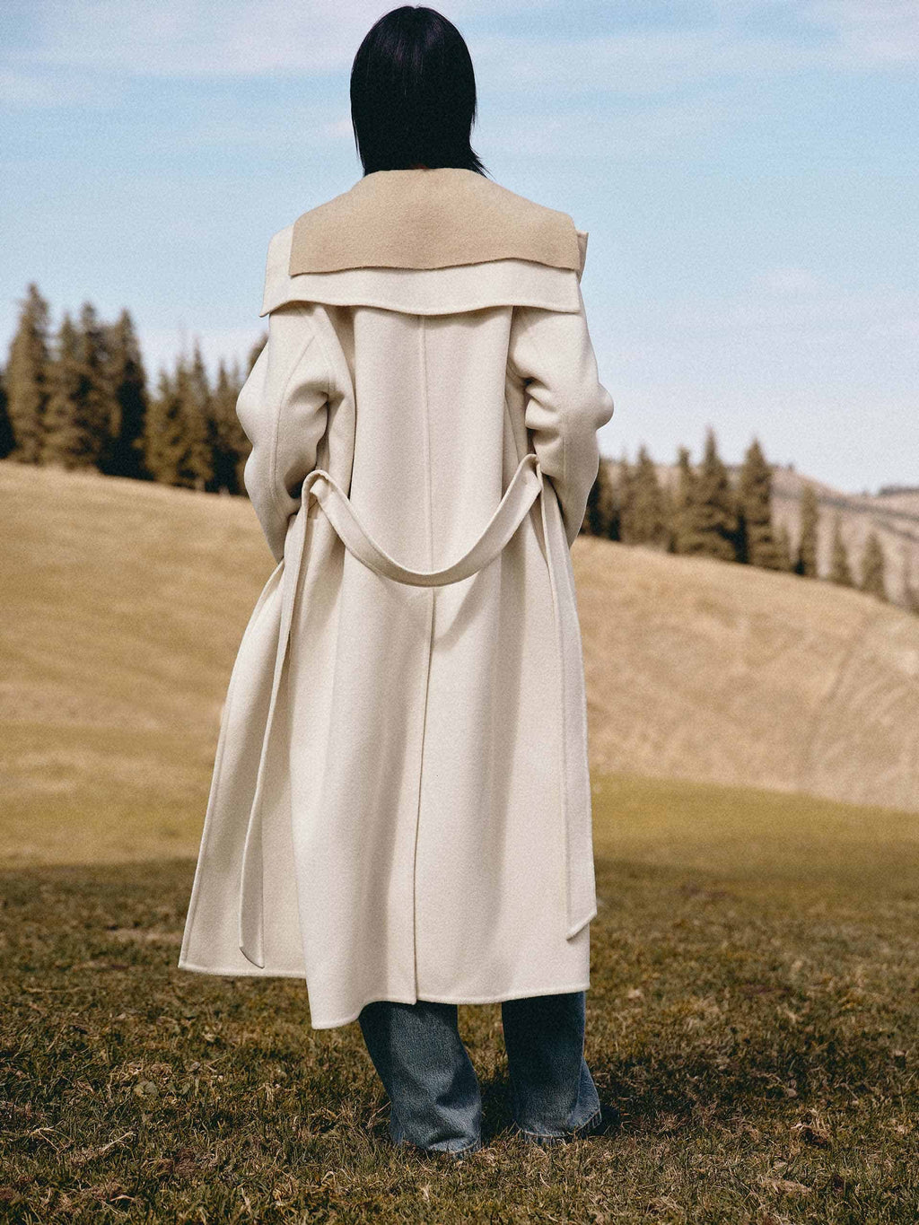 Naval Collar Belted Overcoat