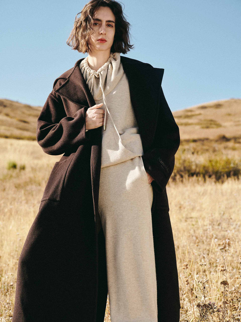 Naval Collar Belted Overcoat