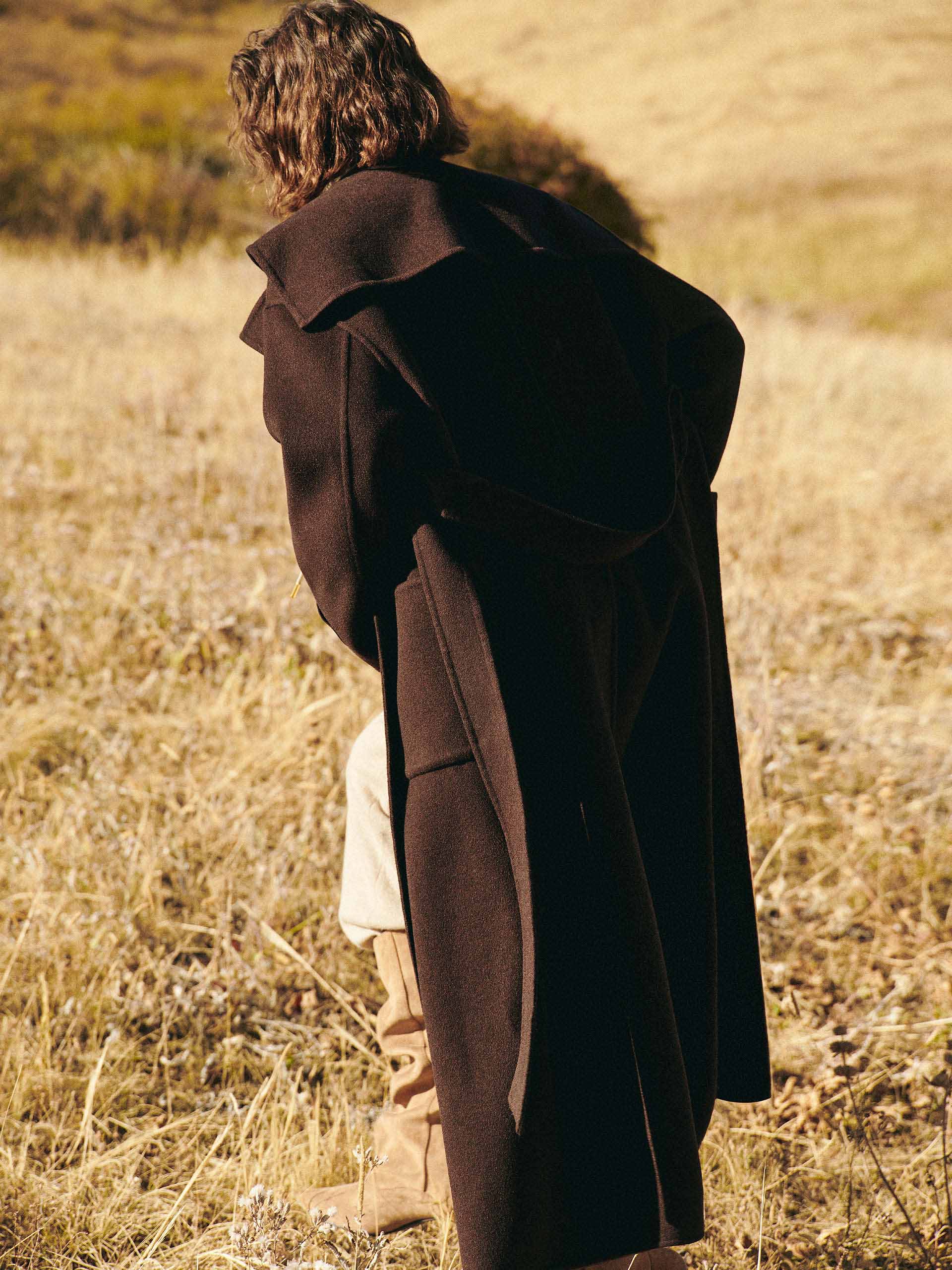 Naval Collar Belted Overcoat