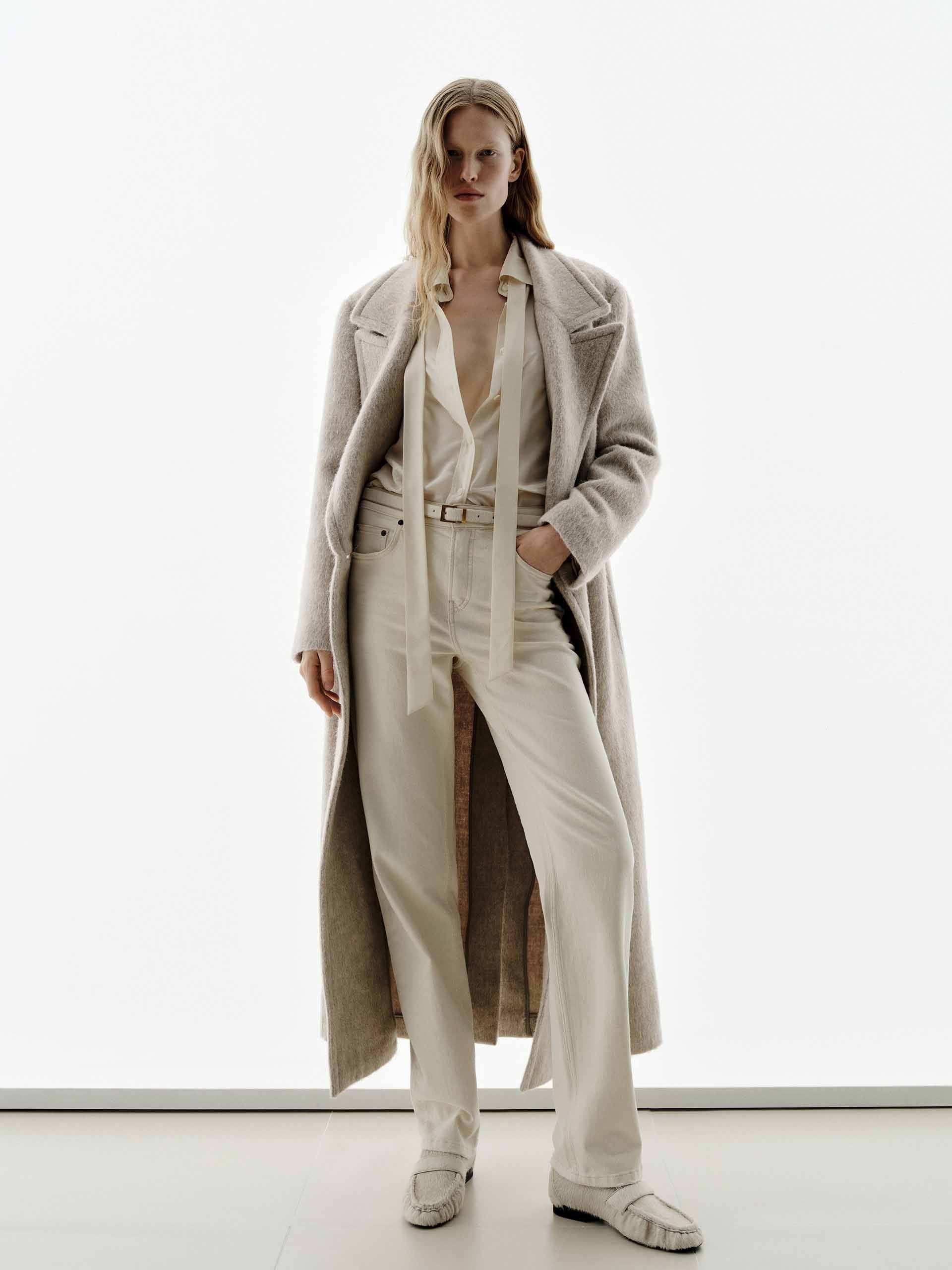 Brushed Lapel Overcoat