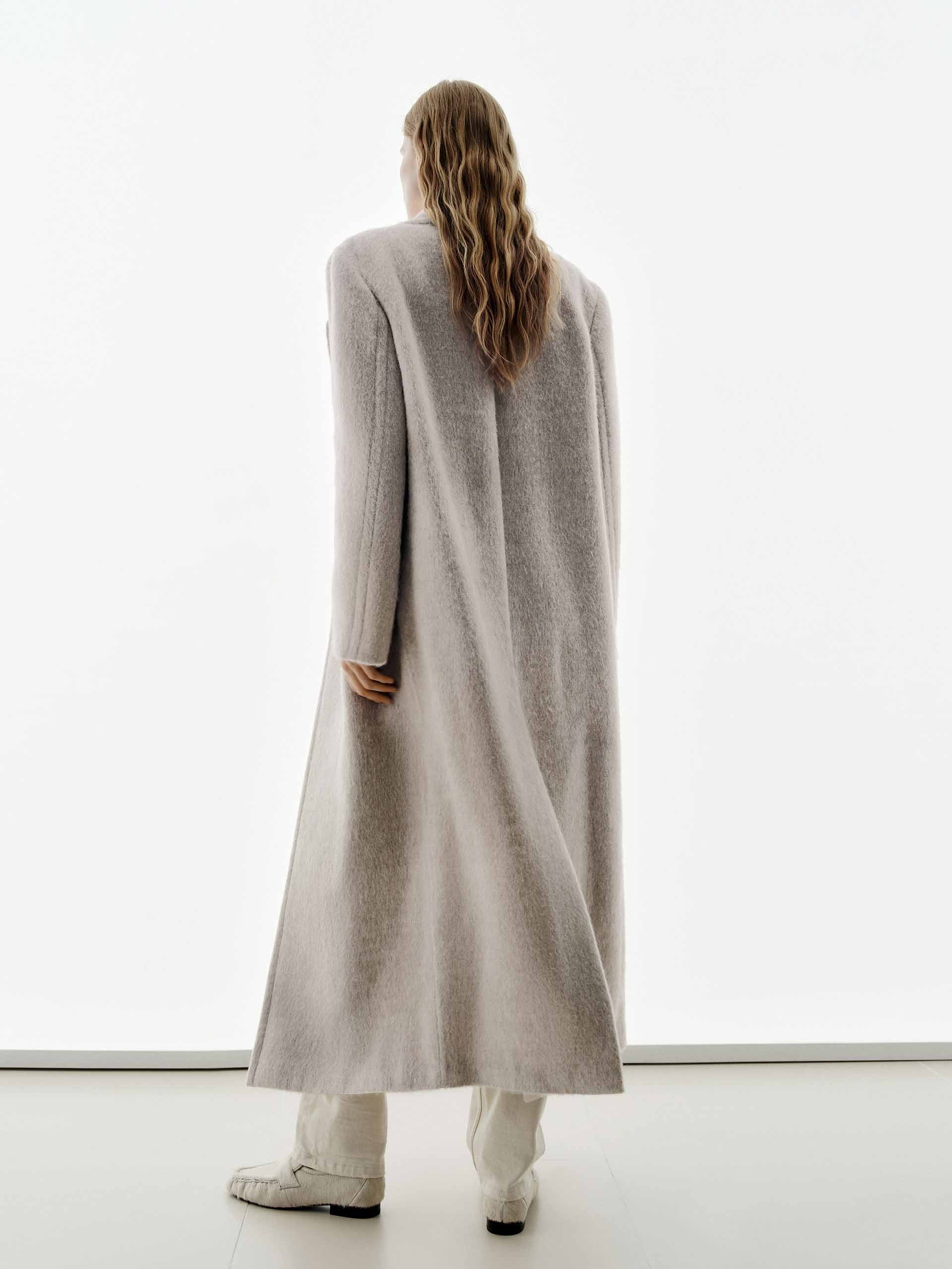 Brushed Lapel Overcoat