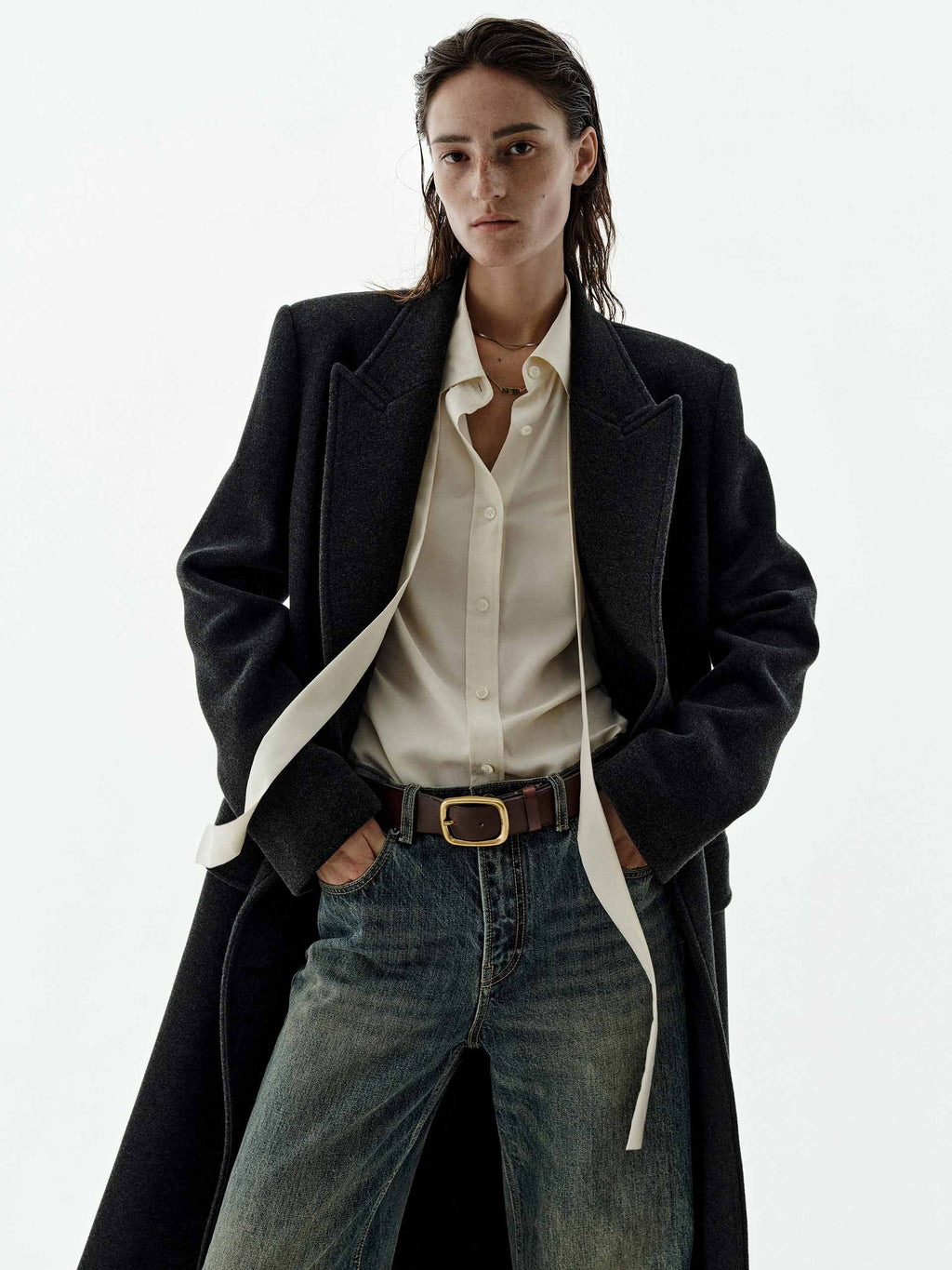 Wool Cashmere Long Overcoat