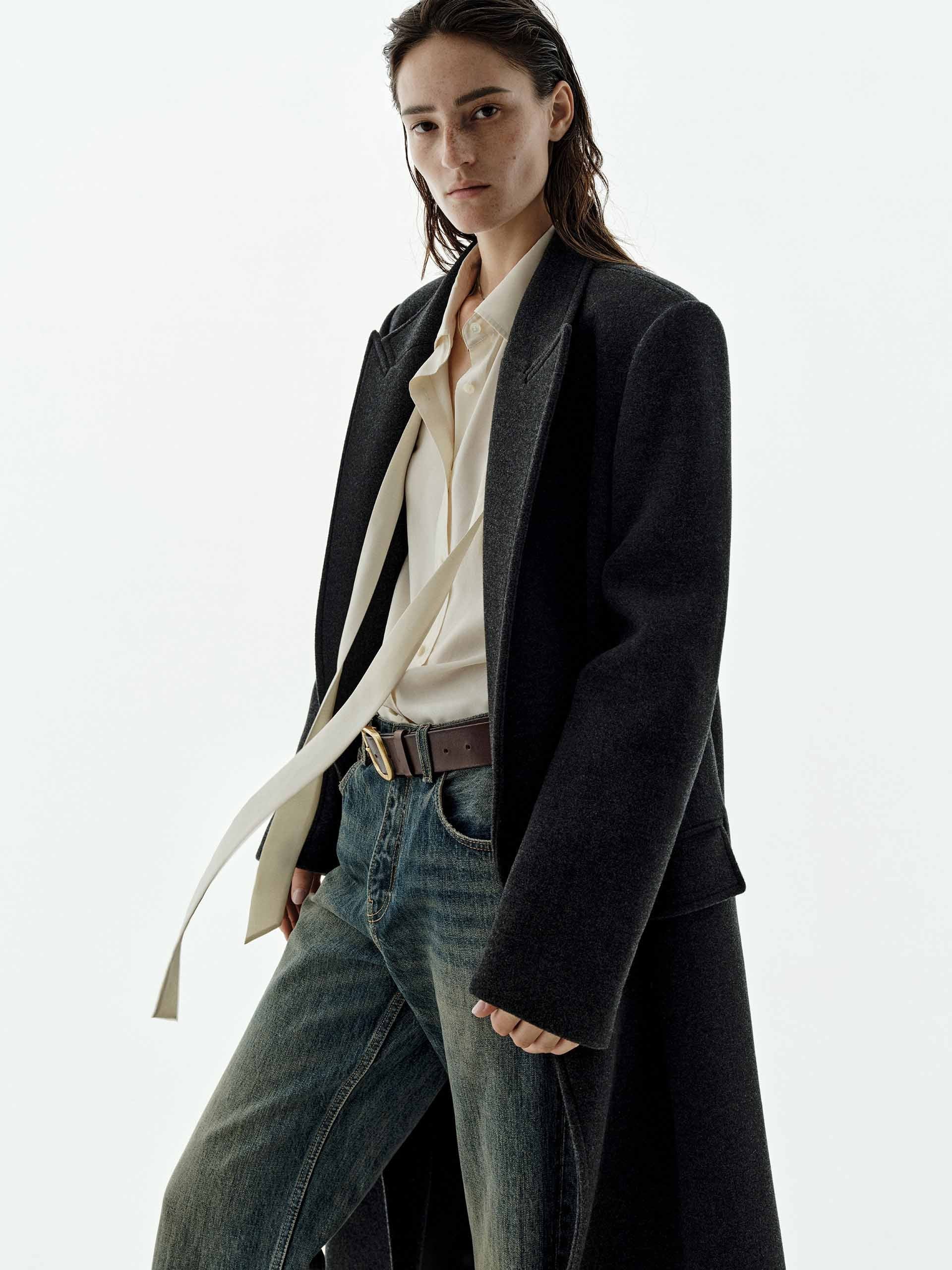 Wool Cashmere Long Overcoat