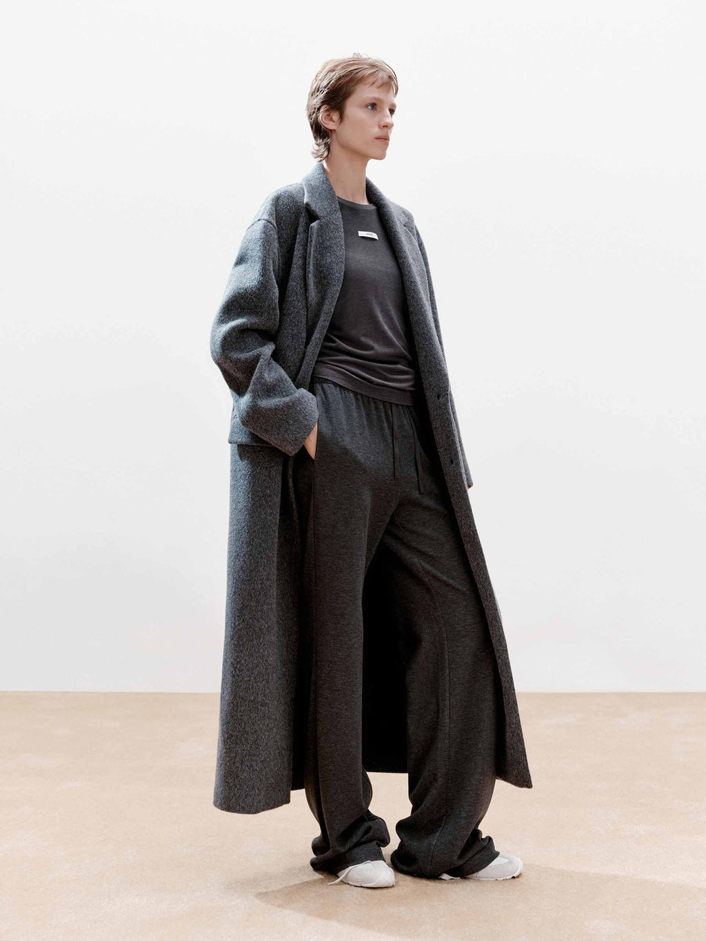 Wool Blend Long Coat