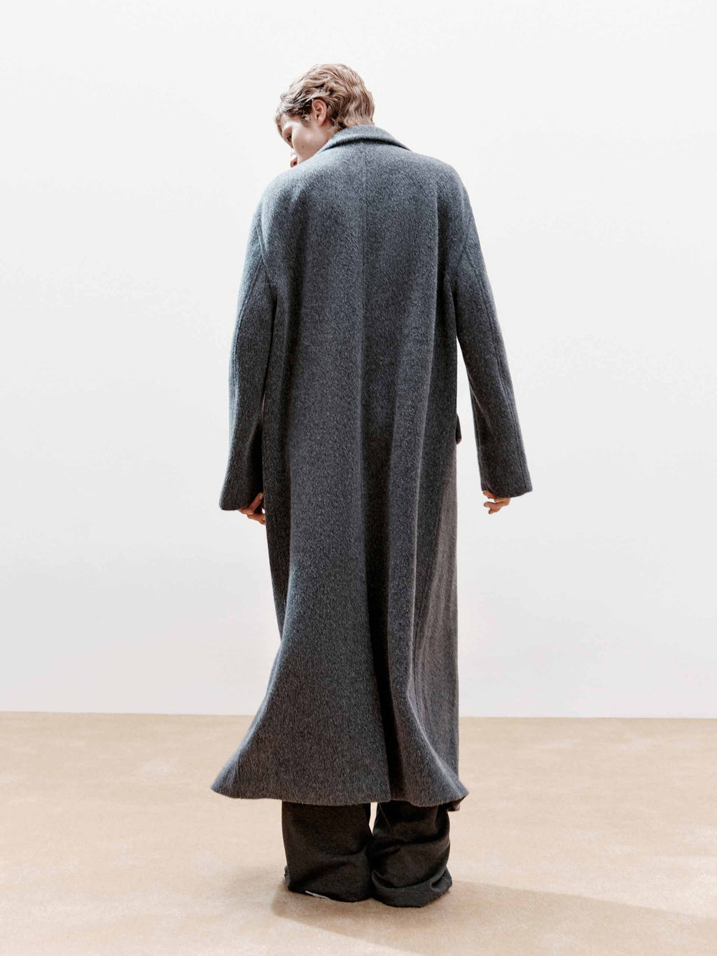 Wool Blend Long Coat