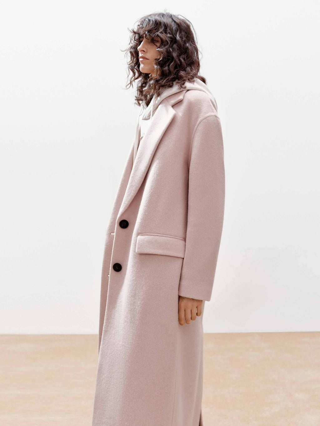 Wool Blend Long Coat