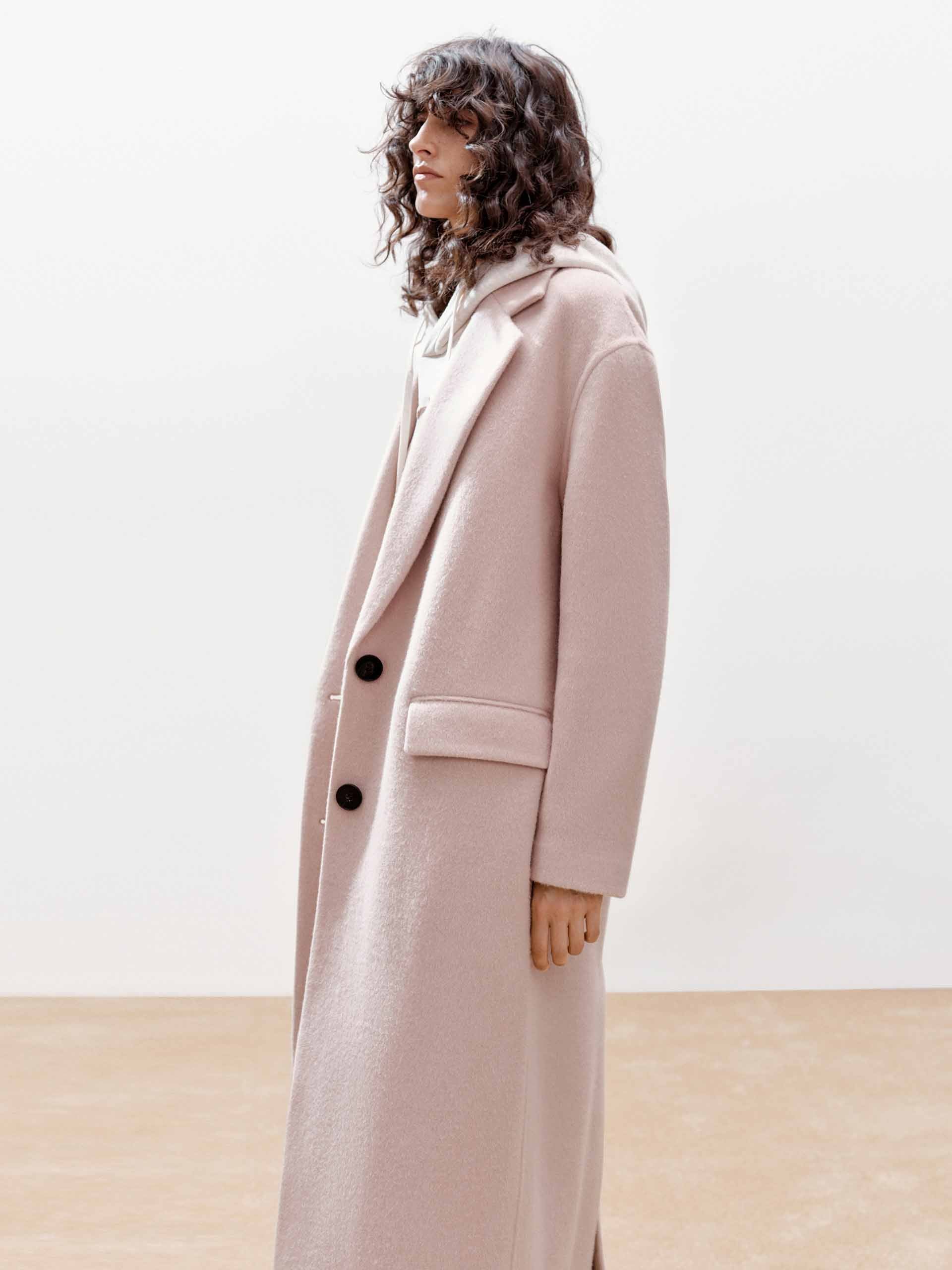 Wool Blend Long Coat