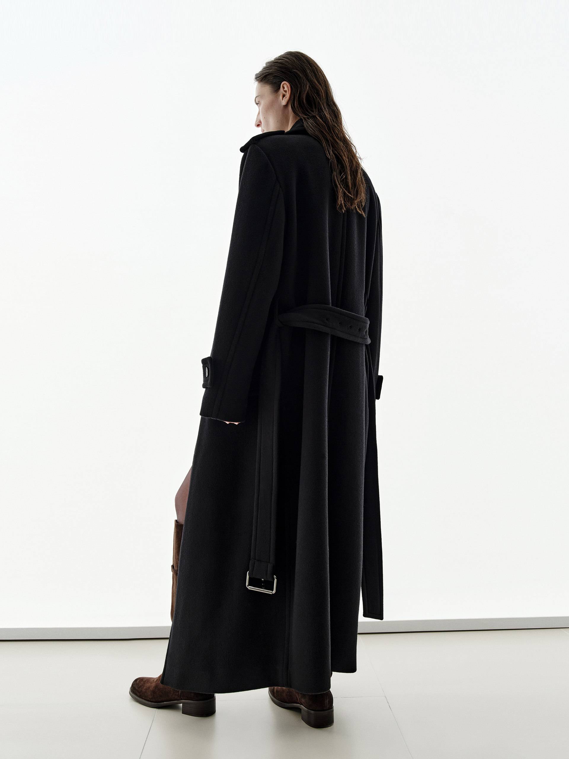 Wool Blend Long Coat