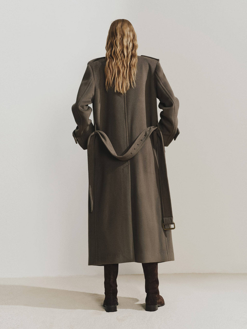 Wool Blend Long Coat