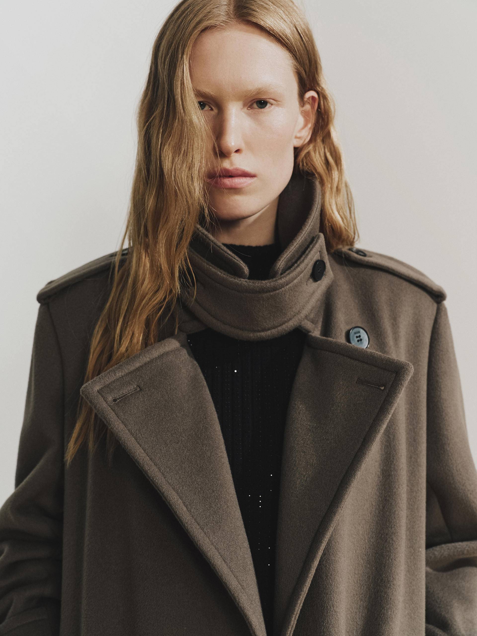 Wool Blend Long Coat