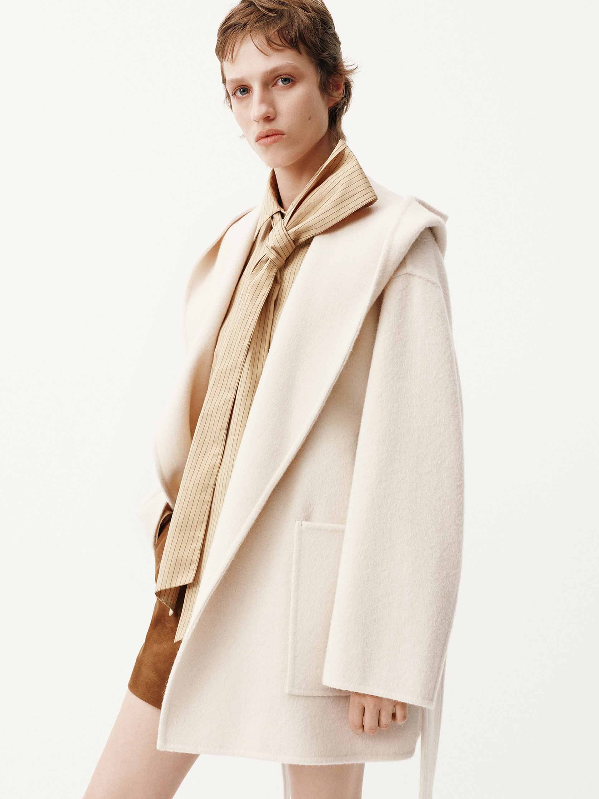 Belted Wool Blend Coat